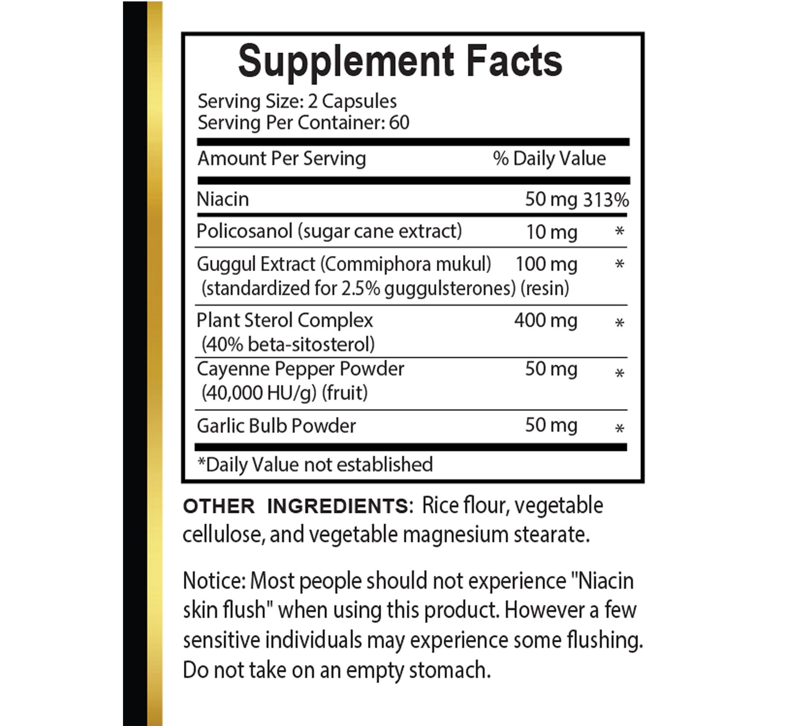 Choless Control Herbal Daily Supplement for Cholesterol Wellness | Niacin Garlic