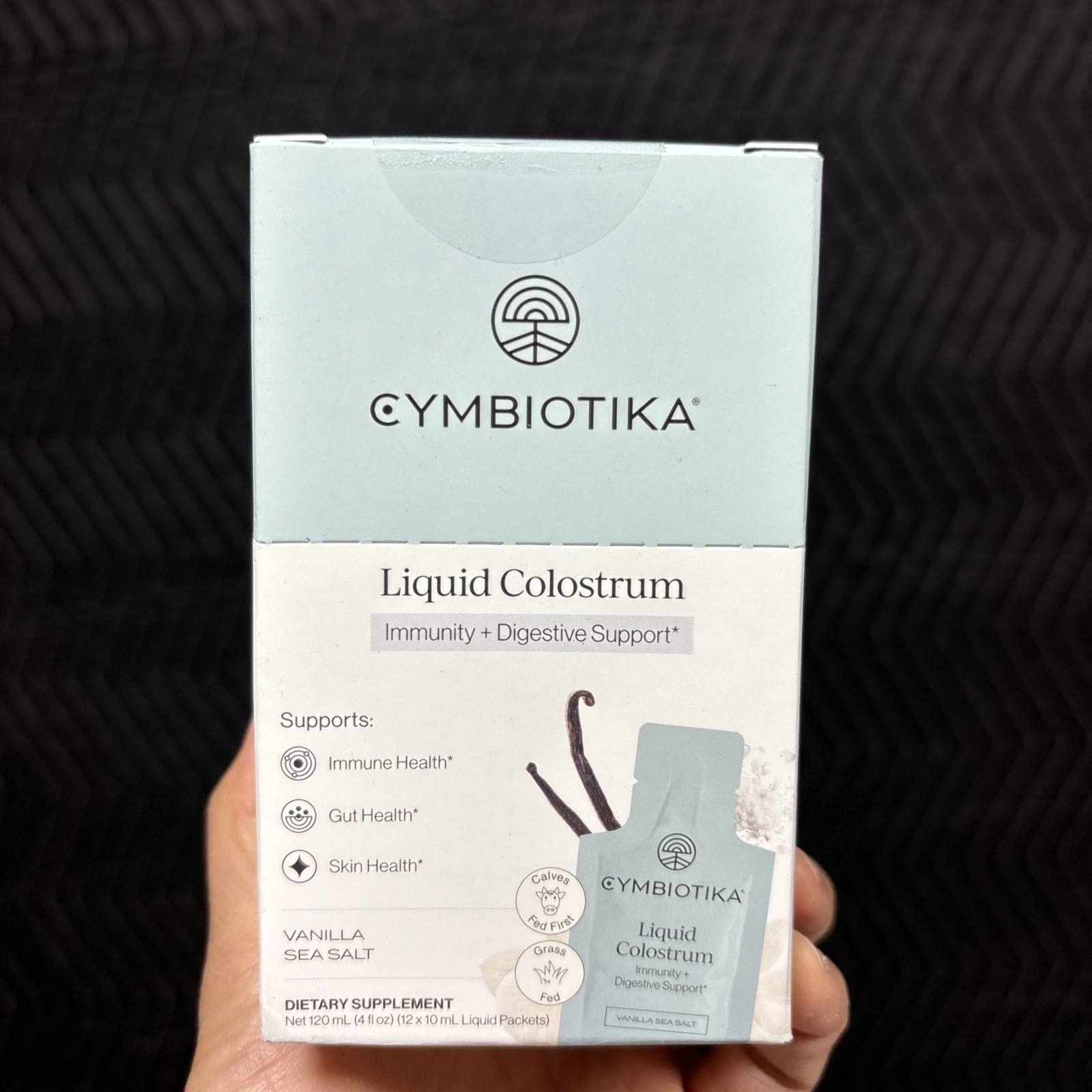 Cymbiotika Liquid Colostrum Vanilla Sea Salt 12 Pack Supplement (OVERSTOCK)