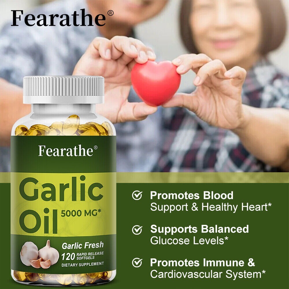 5000mg Garlic Oil 30 To 120 Capsules 5000 Extract organic caps