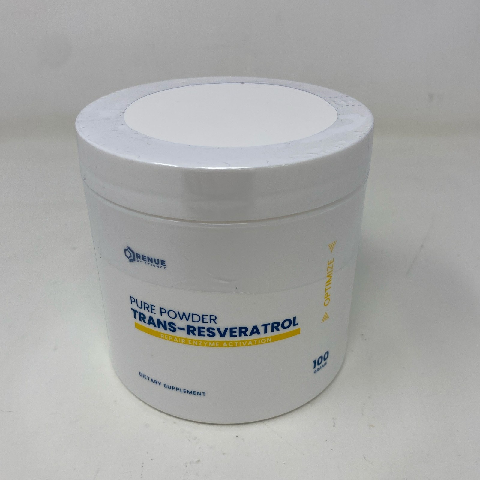 Renue By Science Trans-Resveratrol Powder 100g White Jar
