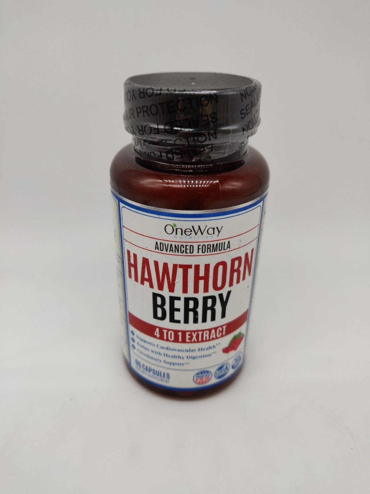 Hawthorn Berry Extract | OneWay Nutrition | Cardiovascular Heart Health | 60 Ct