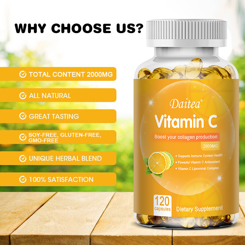 Vitamin C 1600 Mg – 30to120 Capsules Immune System Support Vitamin C