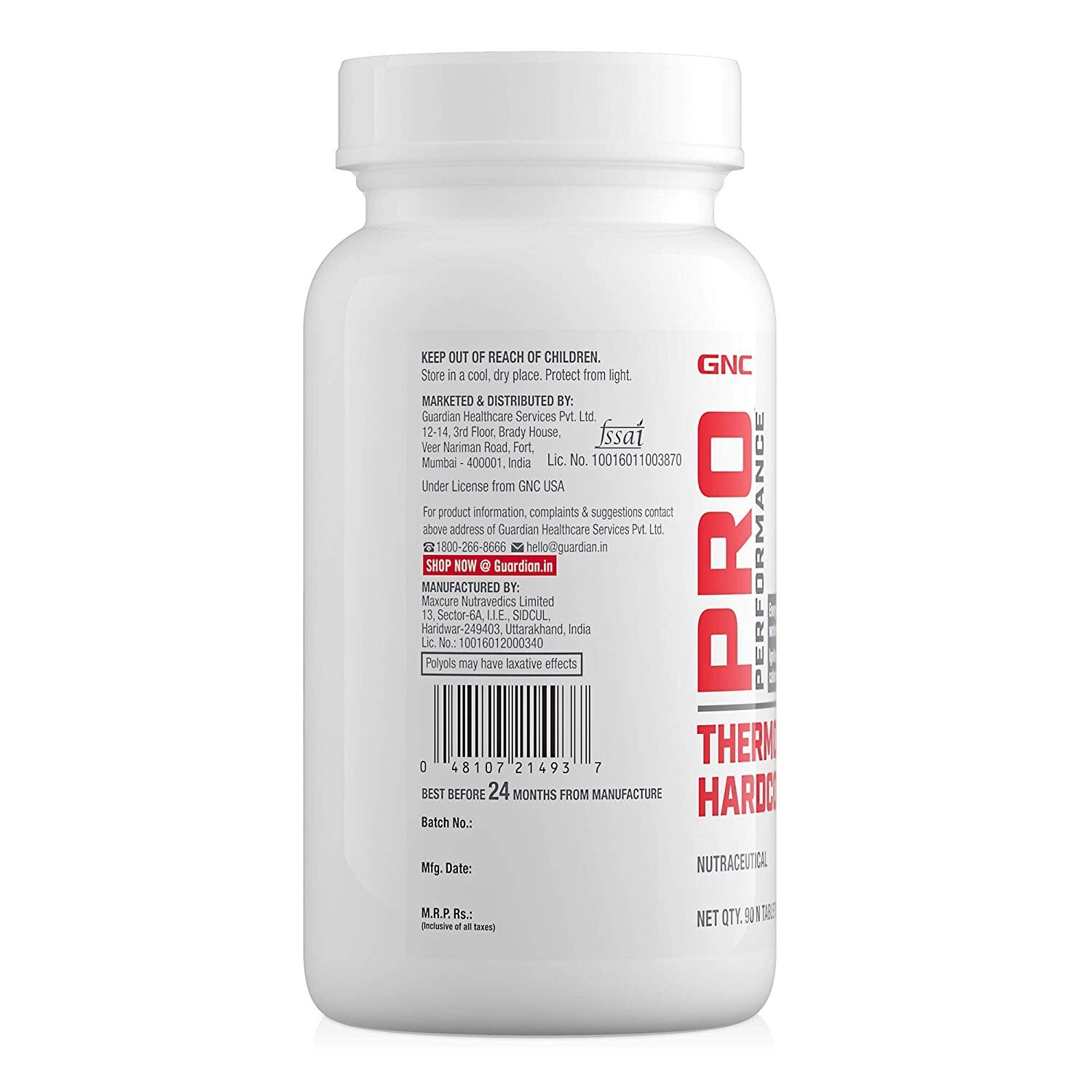 GNC Pro Performance Thermo Burst Hard-Core 90 Tablets