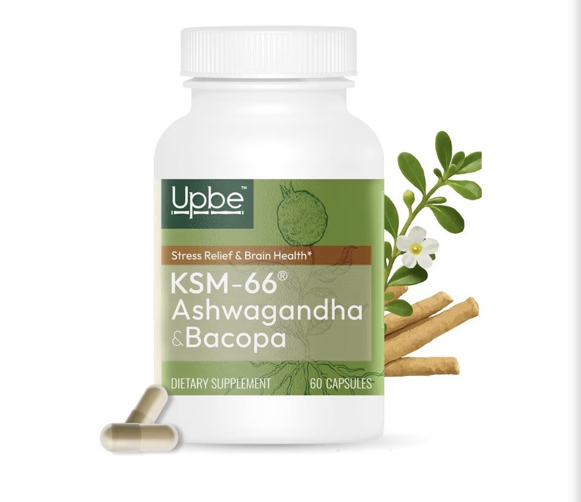 KSM-66 Ashwagandha Bacopa Milk Thistle 60ct Vegan Capsules Herbal Supplement