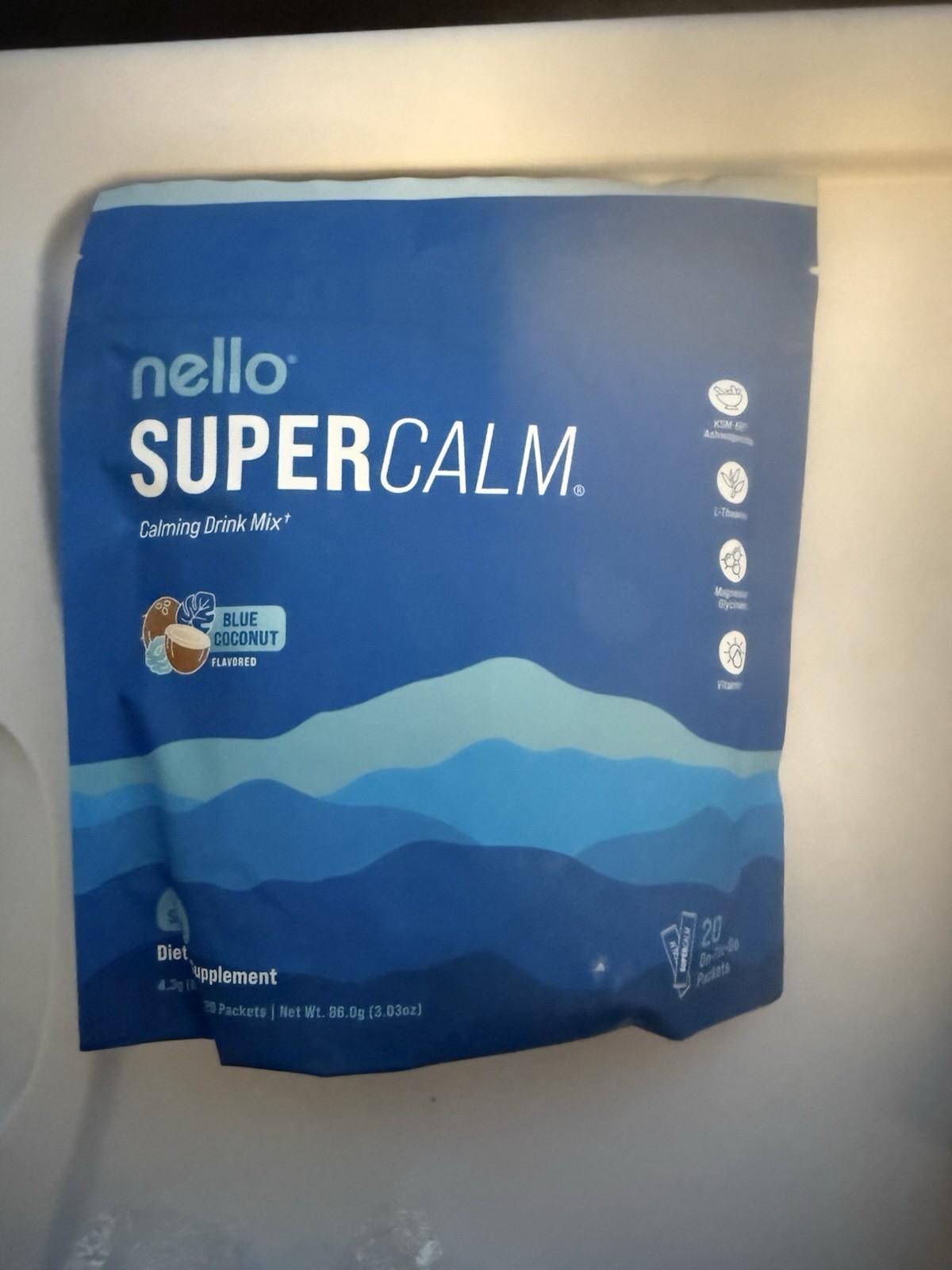 nello Super Calm Calming Drink Mix Blue Coconut Gluten-Free 20 Packets