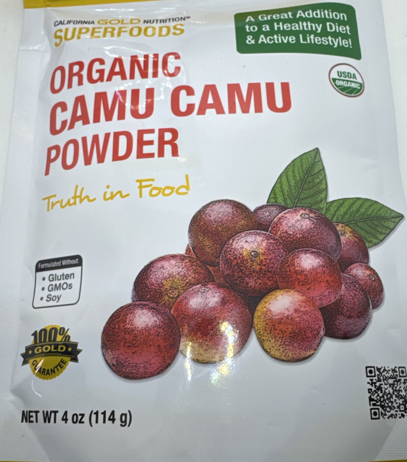 2XCalifornia Gold Nutrition Superfoods Organic Camu Camu Powder 114g Exp 06/2026