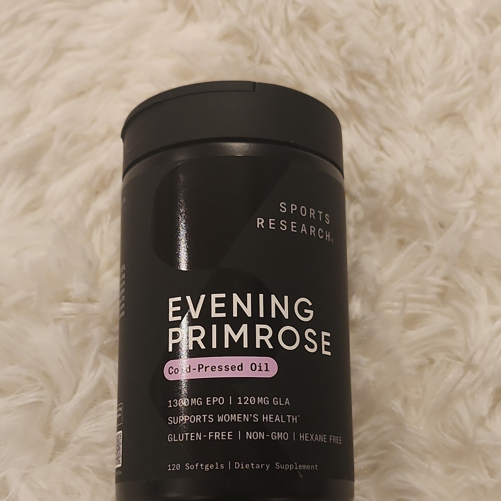 Sports Research Evening Primrose Oil 1300mg + GLA 120 Softgels Women’s Health