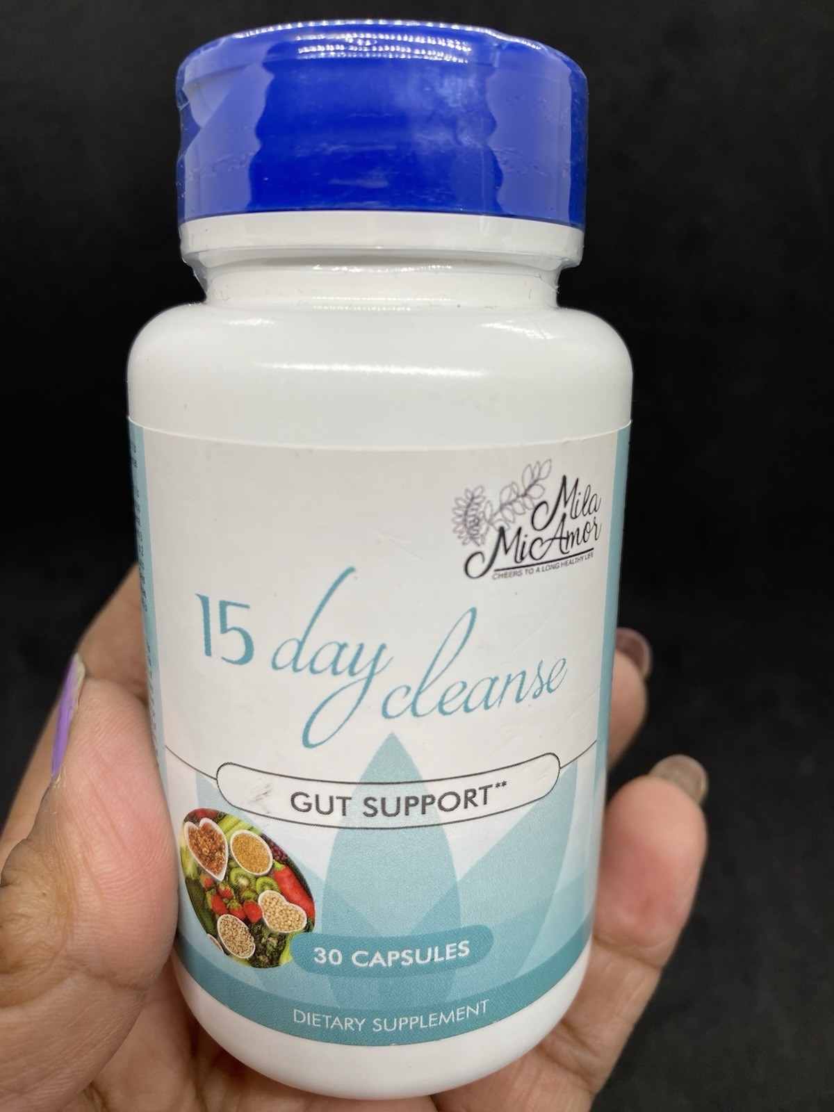 Mila Amor 15 Day Cleanse Gut Support Capsules Senna Psyllium 30ct Herbal