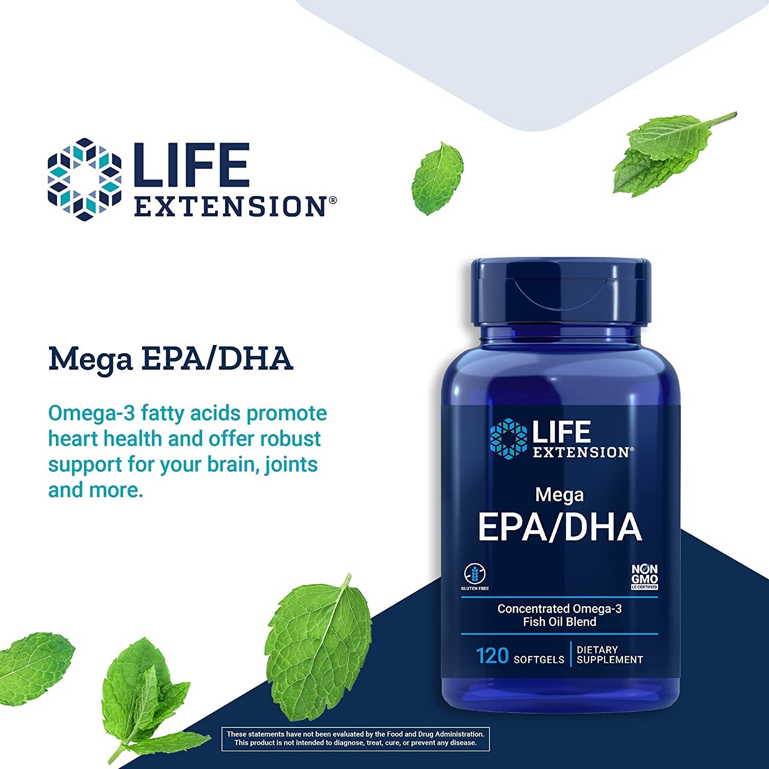 Life Extension, Mega EPA/DHA – 120 Softgels