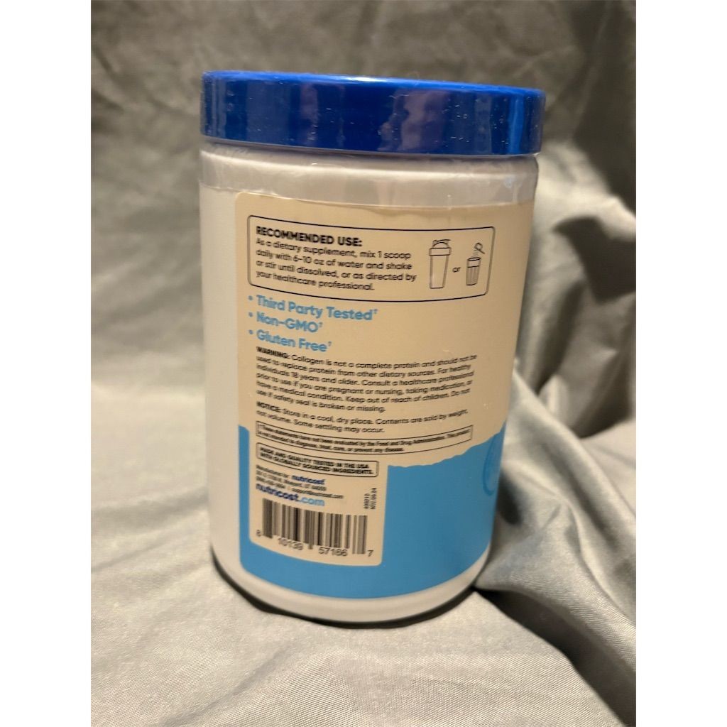 Nutricost Marine Collagen Powder 8oz Unflavored 23 Servings Non-GMO exp 10/27