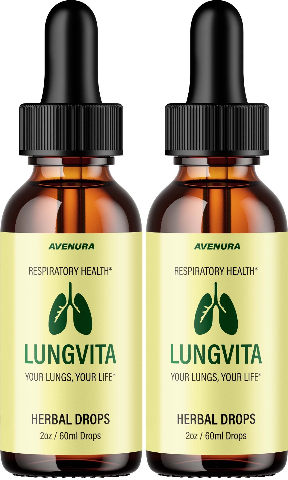 (2 Pack) Lungvita Liquid Drops – Extra Strength Natural Blend for Health Support