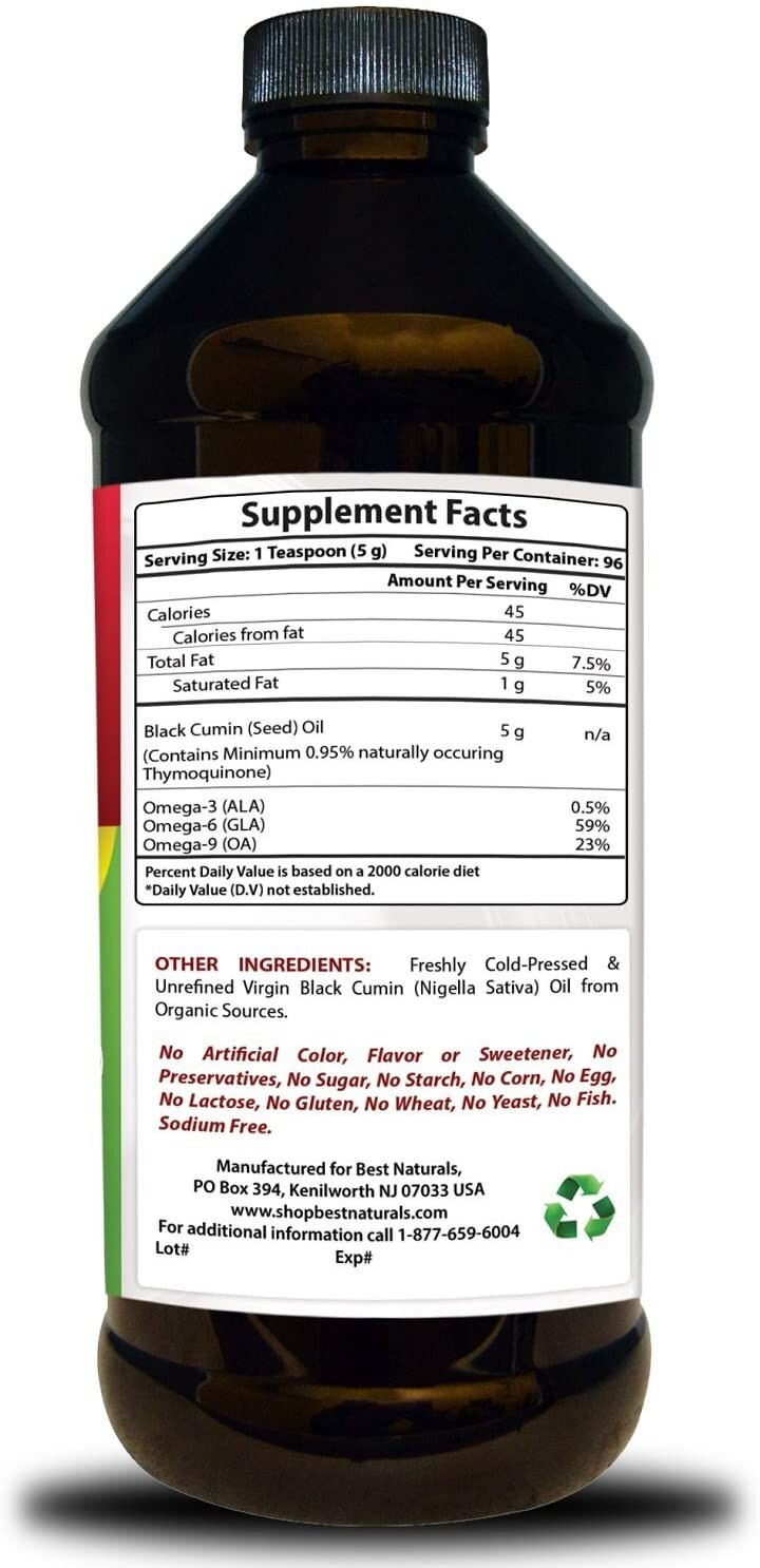 Best Naturals Black Seed Oil 16 OZ