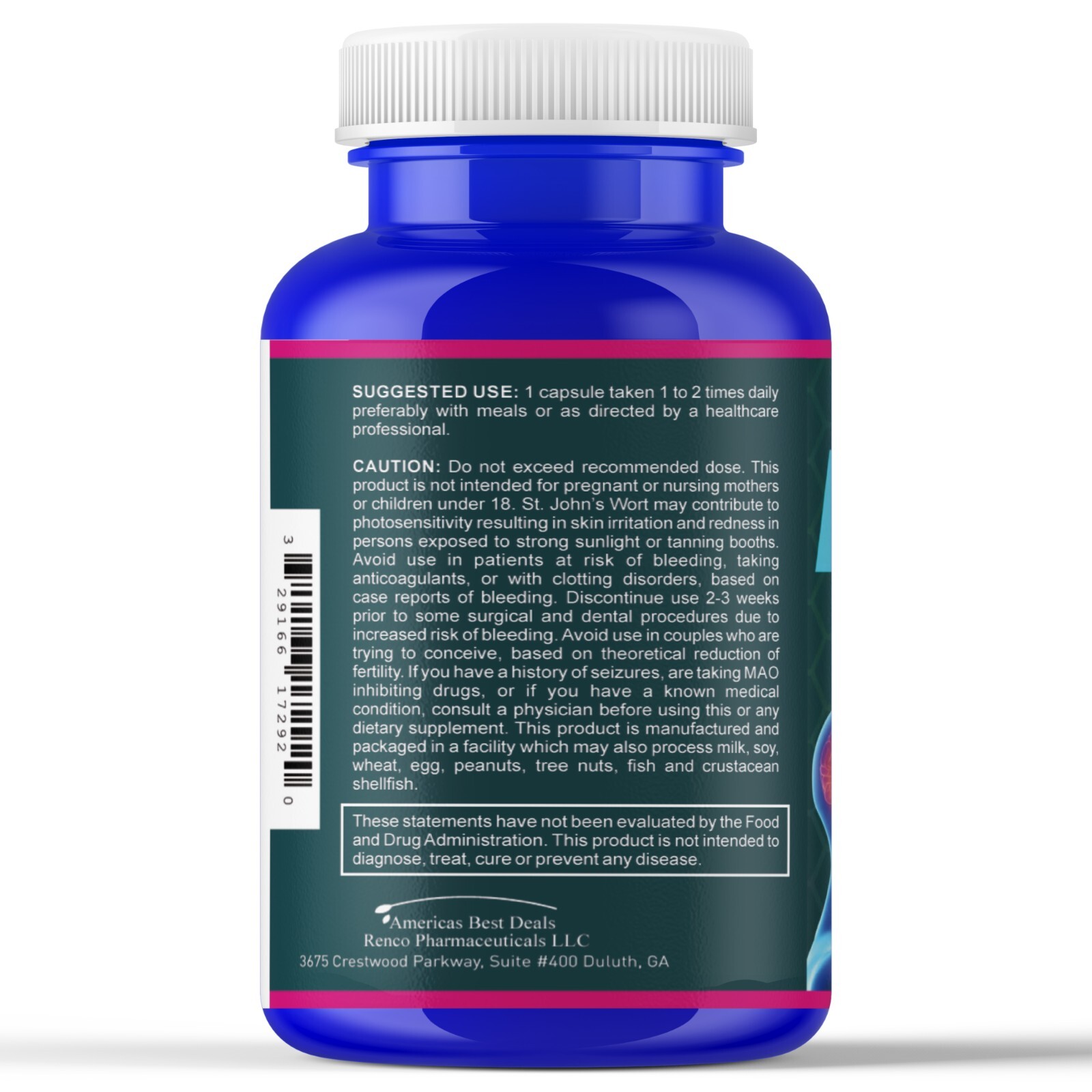 Brain Booster Supplement For Focus, Memory, Clarity, Energy with Ginkgo Biloba