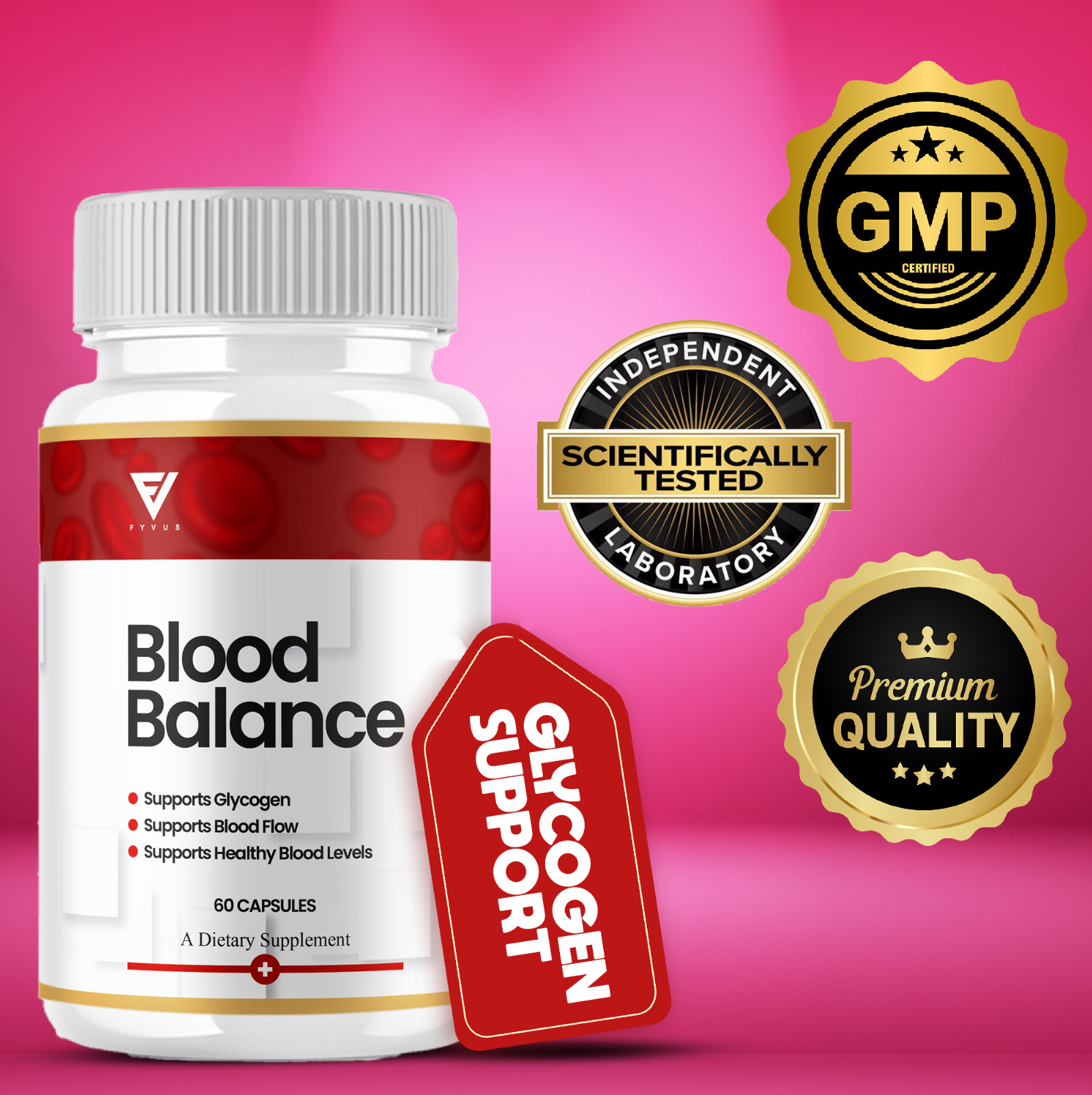 (3 Pack) Blood Balance Glycogen Pills BloodBalance Glyco Support (180 Capsules)