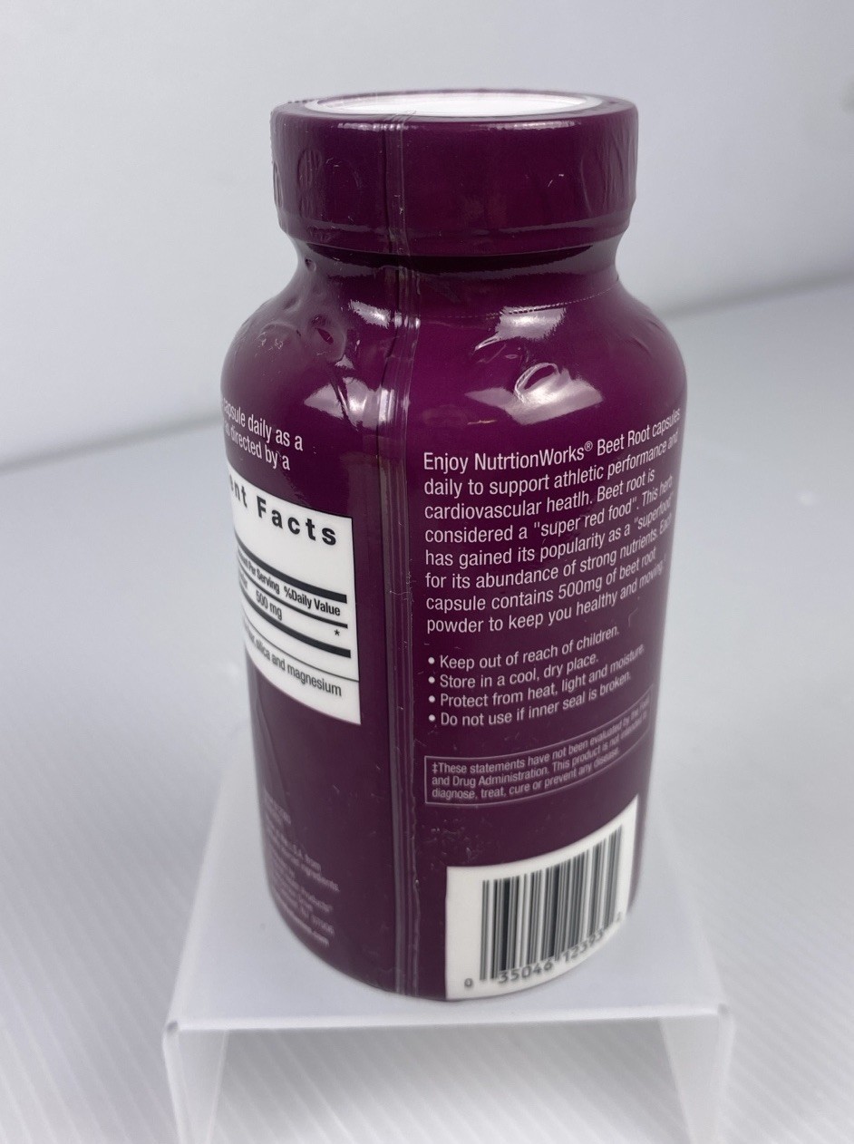 Set 3 NutritionWorks Beet Root Circulation Superfood 500mg 270 Capsules Exp 9/28