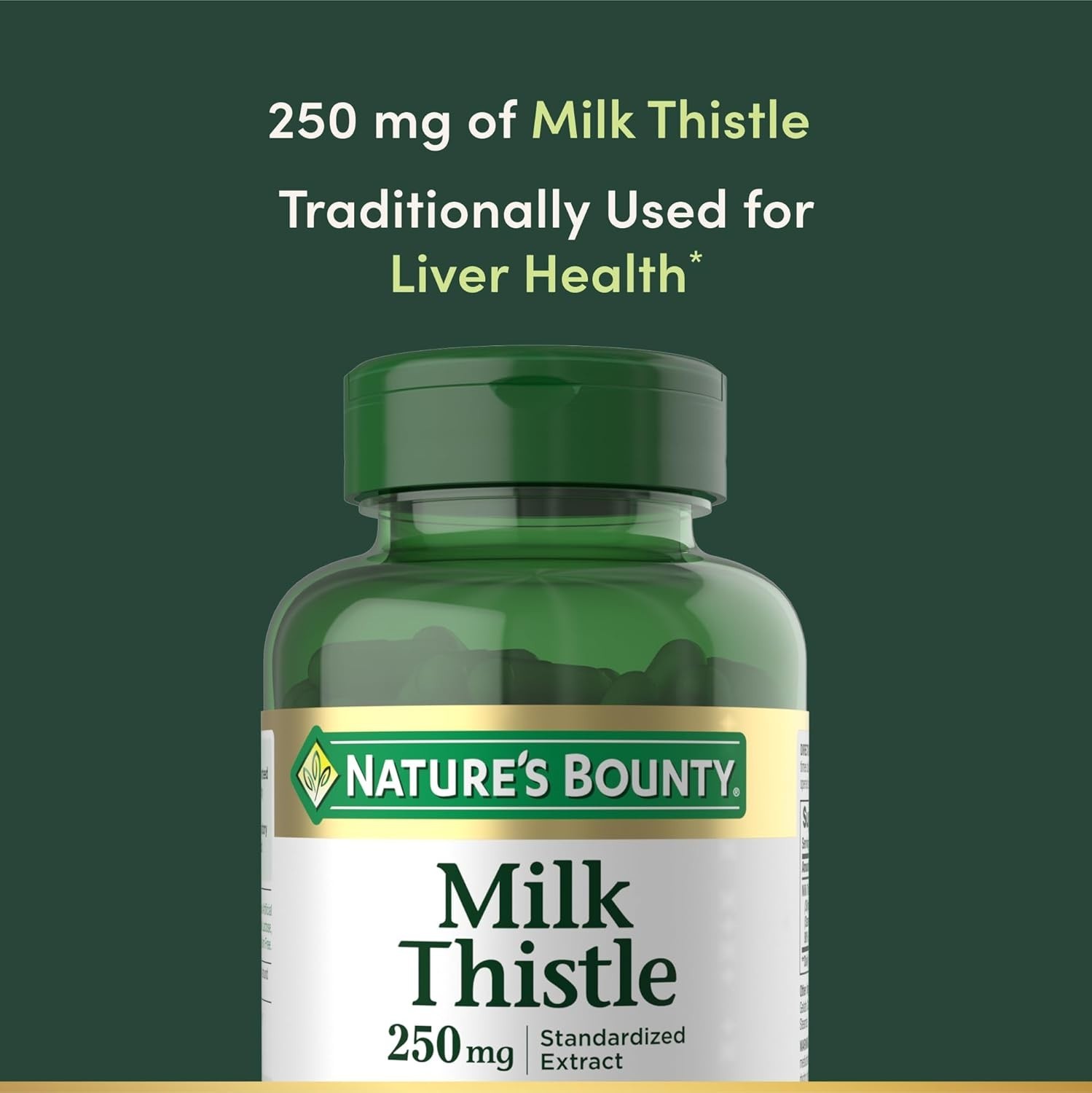 Nature’s Bounty Milk Thistle 250mg 200 Ct – Herbal Supplement for Liver Health