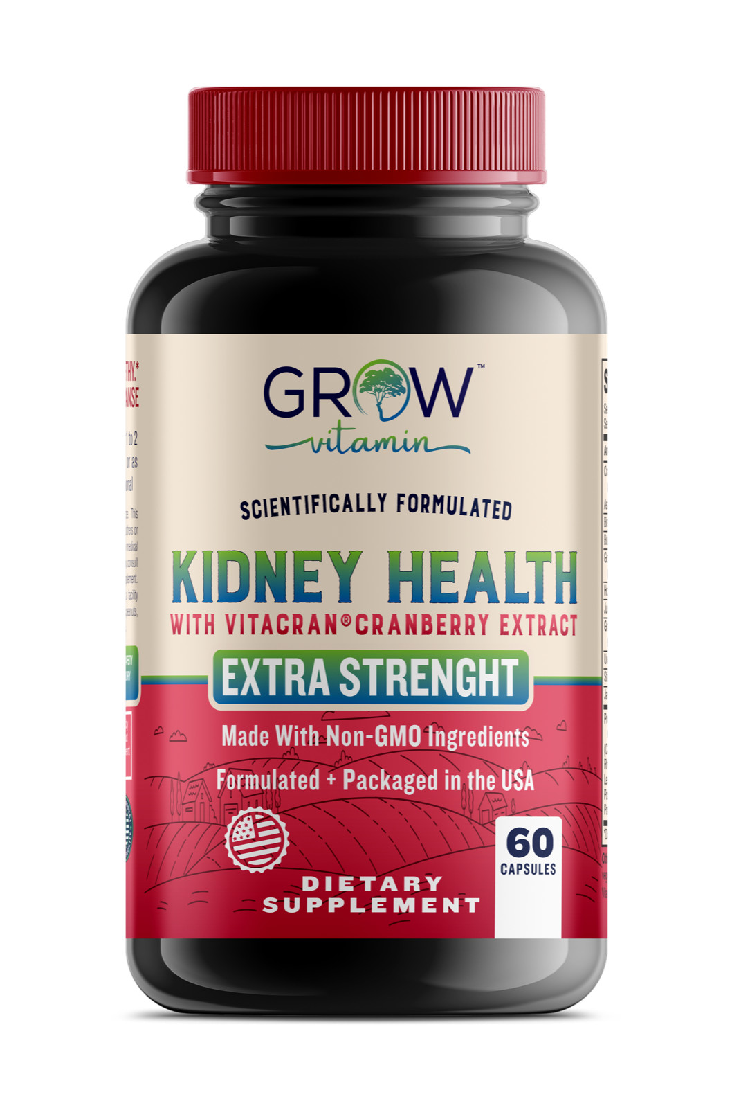 Kidney Support Restore Cleanse Detox Flush 705mg Capsule w Cranberry for UTI