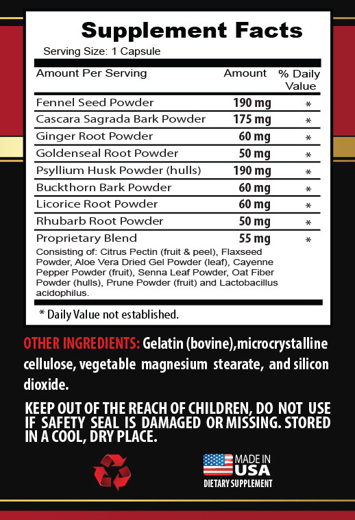 Gut Wellness – COLON CLEANSE COMPLEX – Health Boost 1 Bottle 60 Capsules