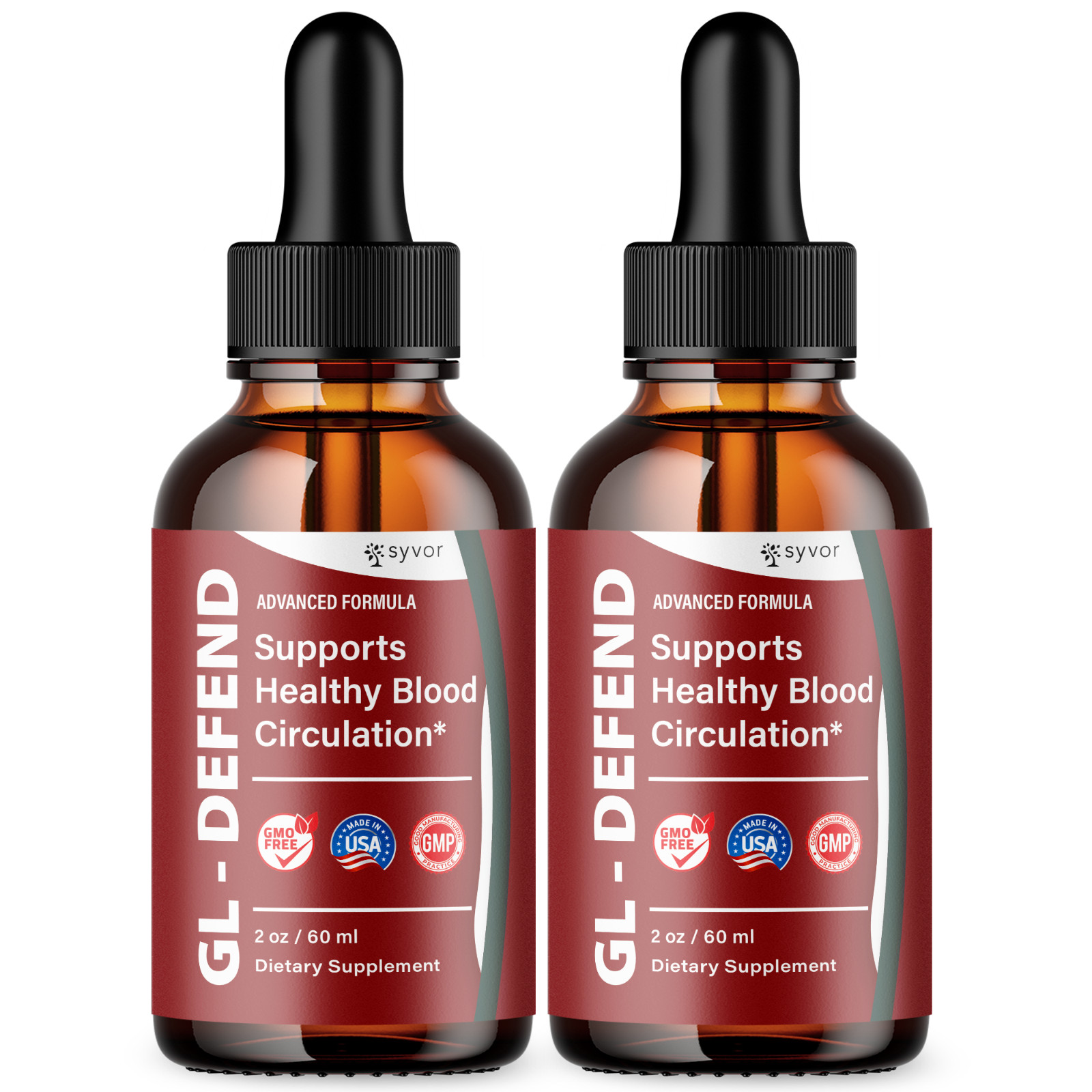 (2 Pack) GL Defend Blood Support Drops GLDefend Vitamin Supplement 60 Servings