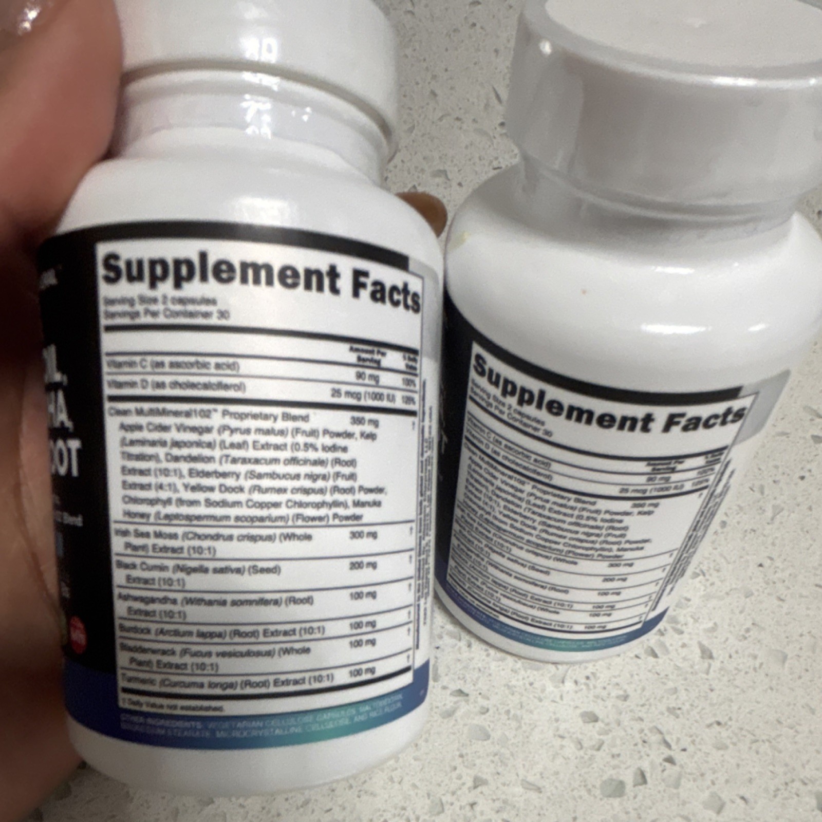 Clean Nutraceuticals Sea Moss Black Seed Oil Ashwagandha Capsules 60ct