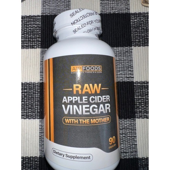 AIP Foods Raw Apple Cider Vinegar with The Mother 90 Capsules 1500mg Gluten Free