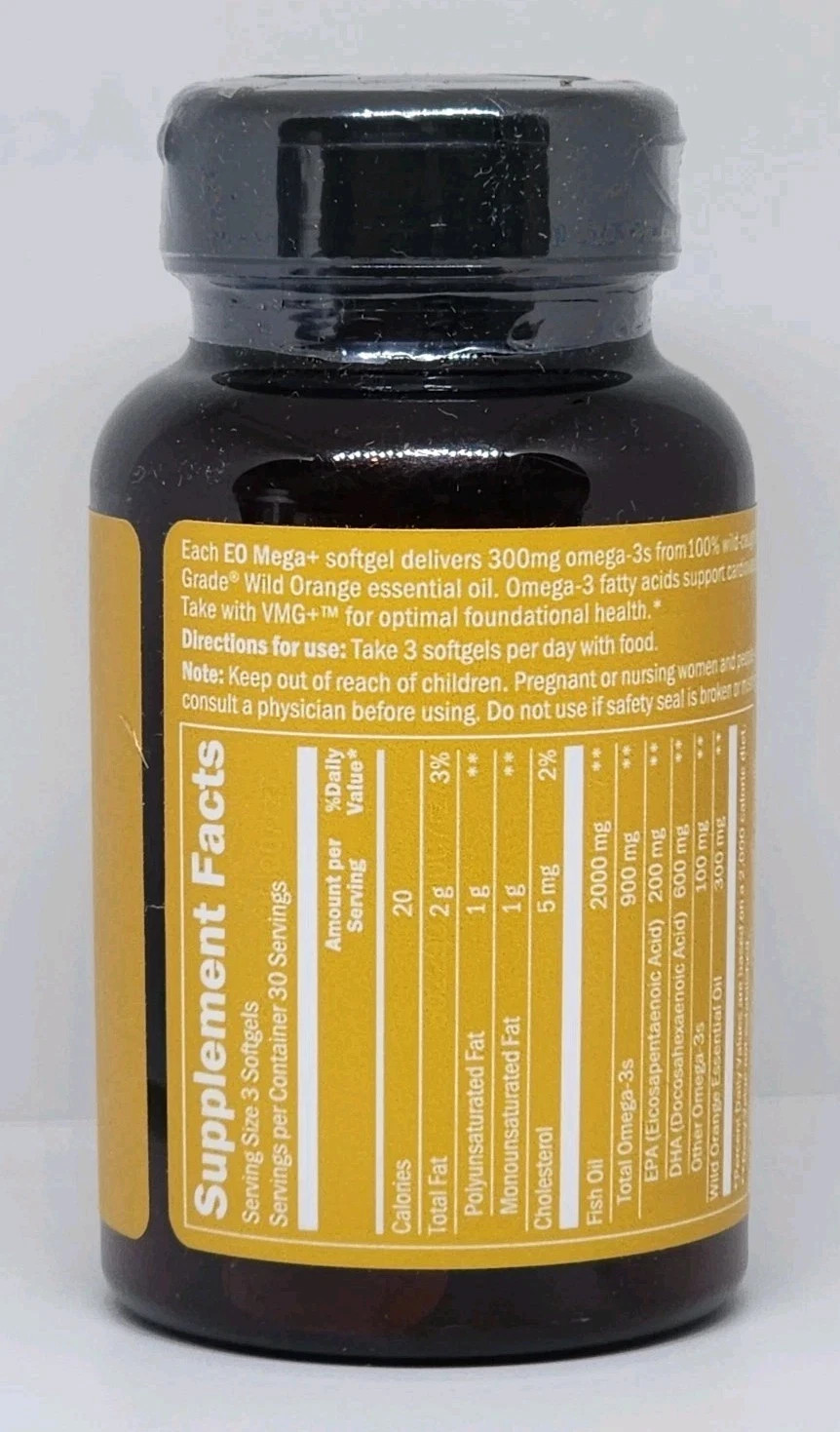 doTERRA xEO Mega Essential Oil Omega Complex 120 Softgels Exp 2/2026 – New!