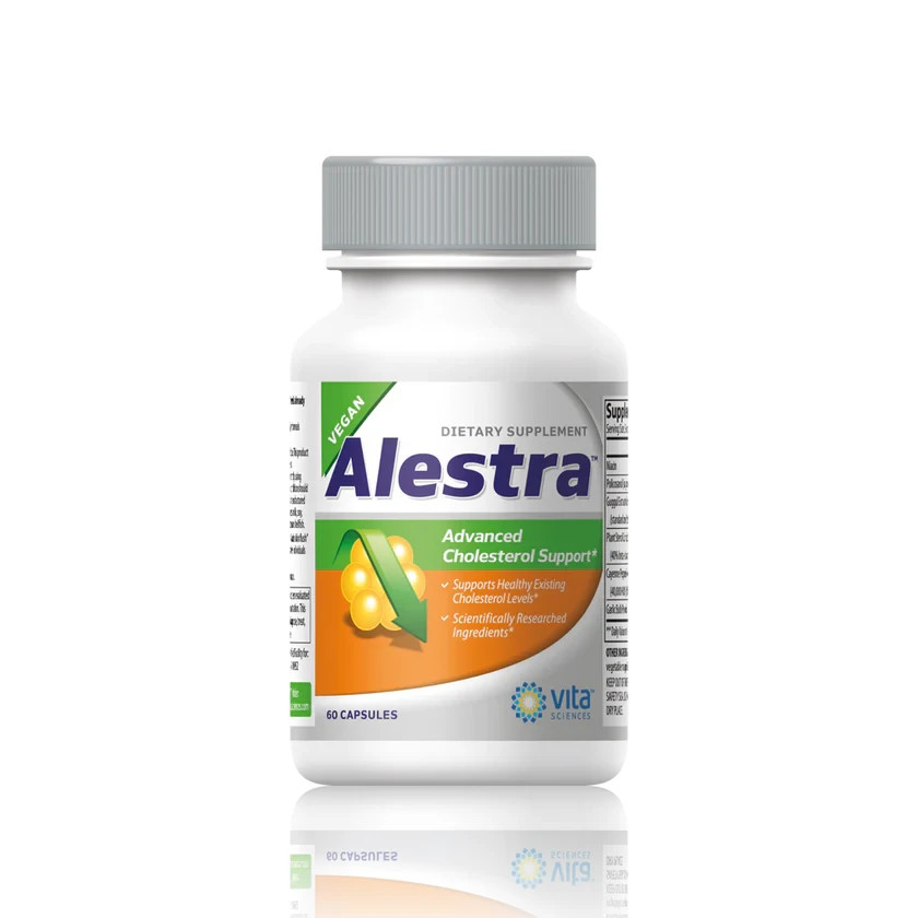 Alestra Advanced Cholesterol Support Heart Health Niacin Phytosterols 60 Caps