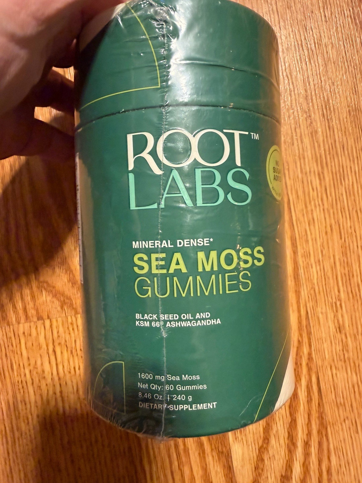 Root Labs Sea Moss Black Seed Oil Ashwagandha Gummies 1600mg 60 Berry
