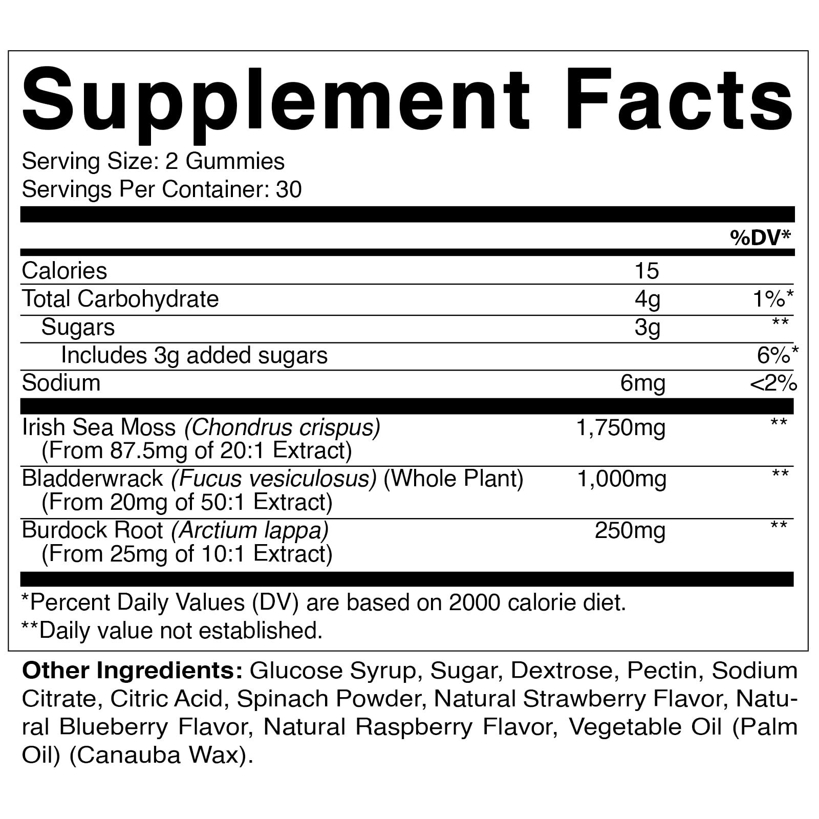 Vitamatic Irish Sea Moss Gummies – 3000 mg – 60 Vegan Gummies – Made with Bla…