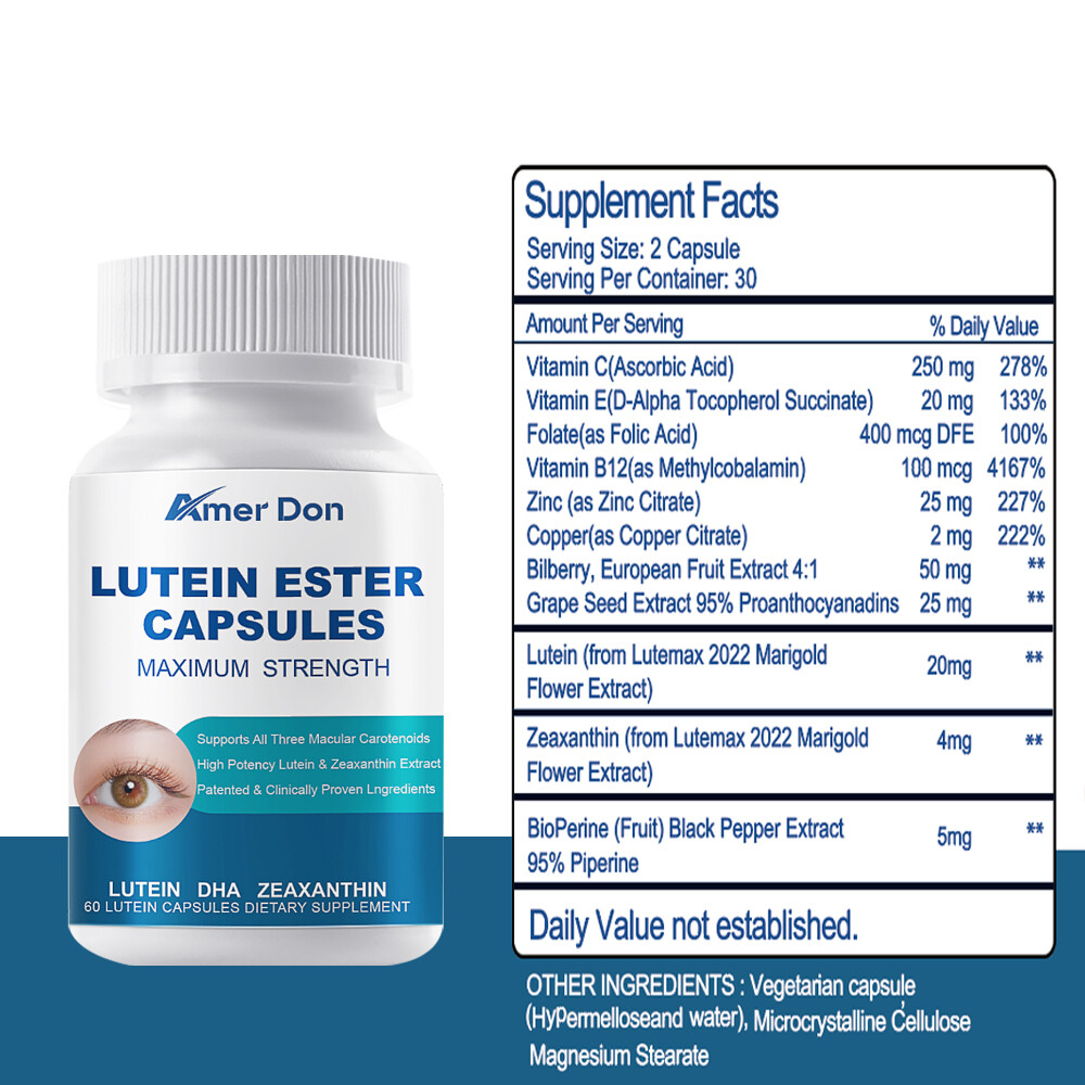 Eye Health Supplement,Lutein and Zeaxanthin,Vision Health,Support Eye Strain