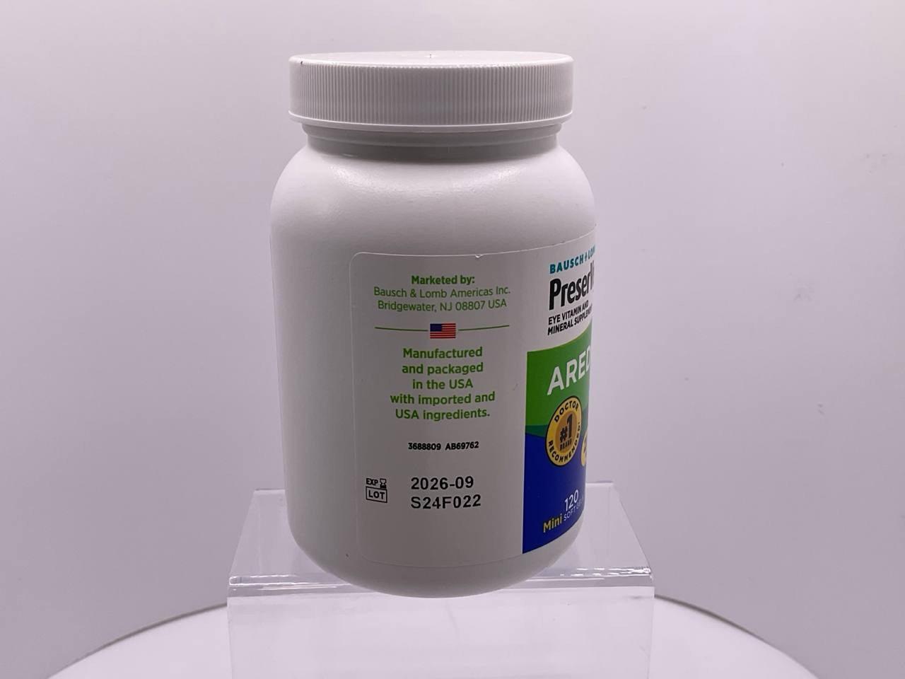 Bausch + Lomb PreserVision AREDS 2 Eye Vitamin Mineral Supplement 120 Soft Gels