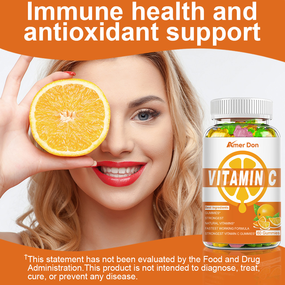 Vitamin C Gummies 2500mg-Ascorbic Acid Immune System Support Best Antioxidant