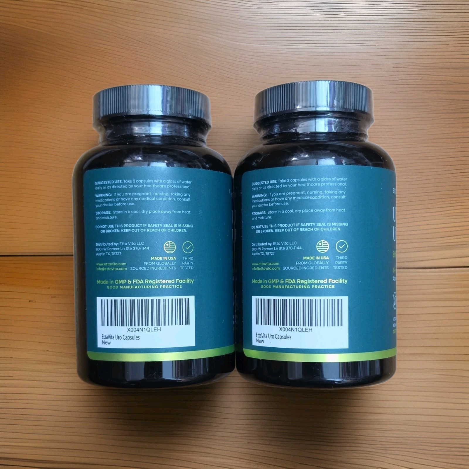 2 X Etta Vita UltraUro Urolithin A + Vegan 180 Capsules EXP 05/27