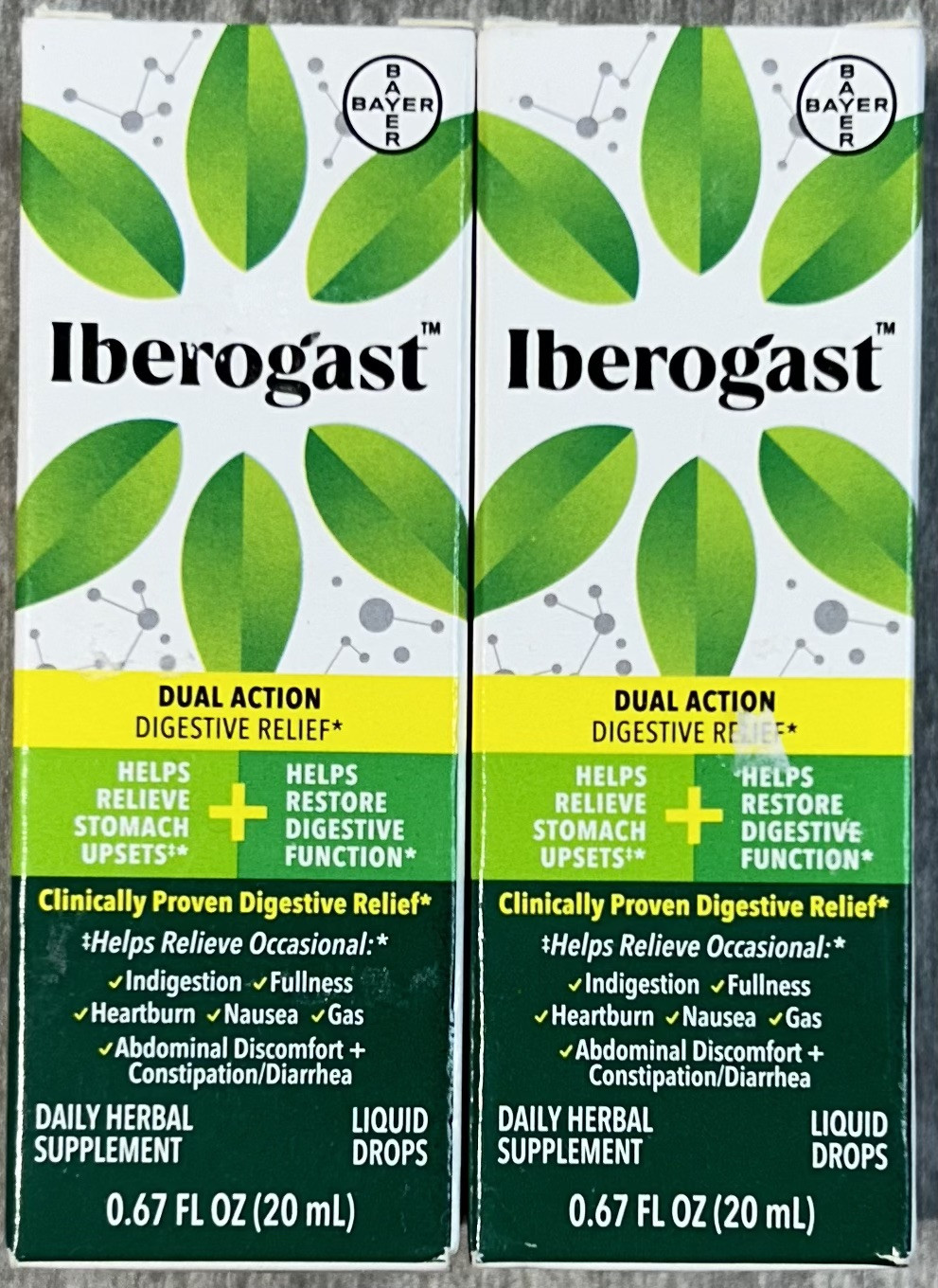 Iberogast Dual Action Digestive Relief Liquid Drops 0.67fl oz Exp 8/2026 X 2