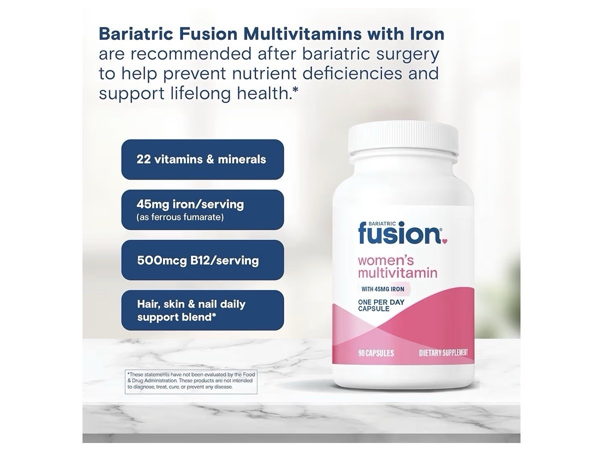 Bariatric Fusion Women’s Multivitamin One Per Day with Iron 90 Capsules