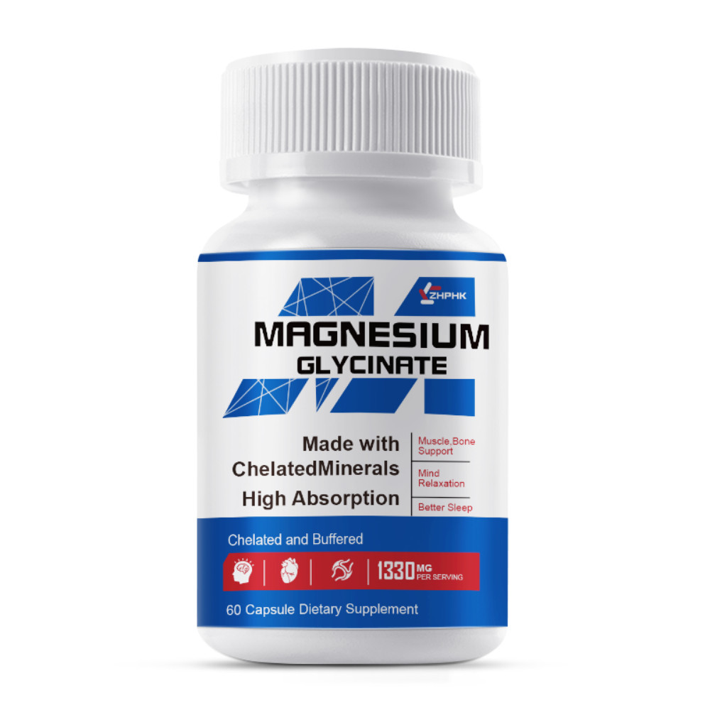 Magnesium Glycinate Capsules Made with Chelatedminerals High Absorption – 1330mg