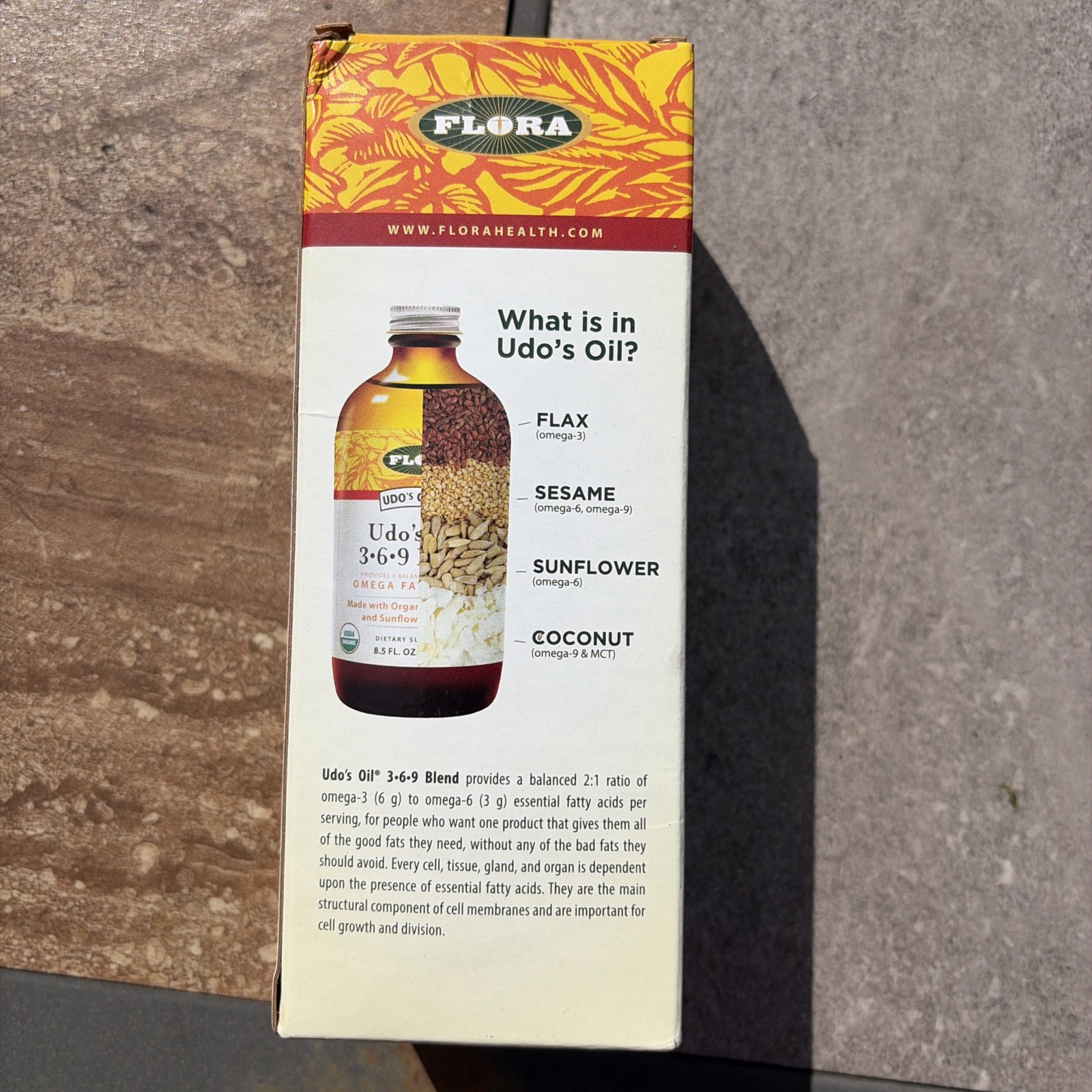Flora Udo’s Oil 369 Blend 8.5 oz Omega Fatty Acids 16 Servings