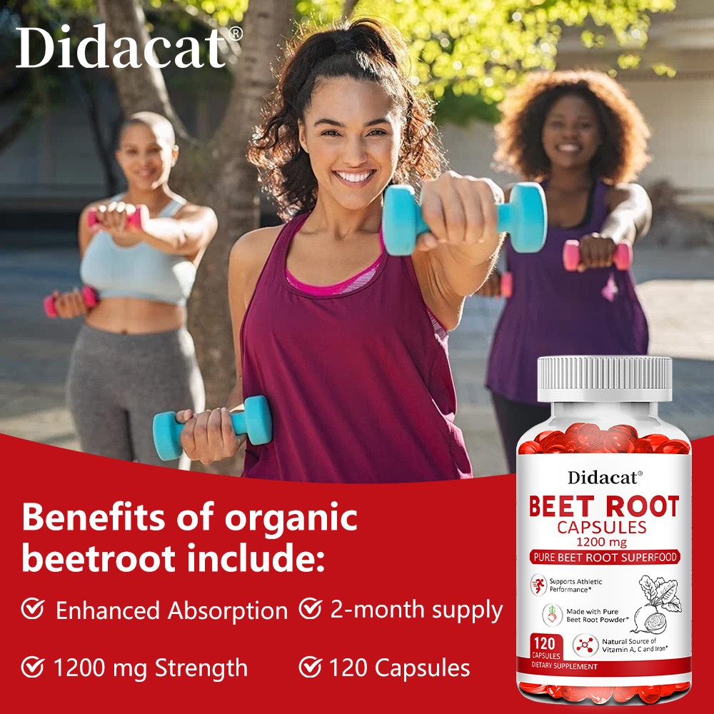 Beet Root 120 Caps,Boost Stamina,Healthy Blood Flow,Digestion & Immune Wellness