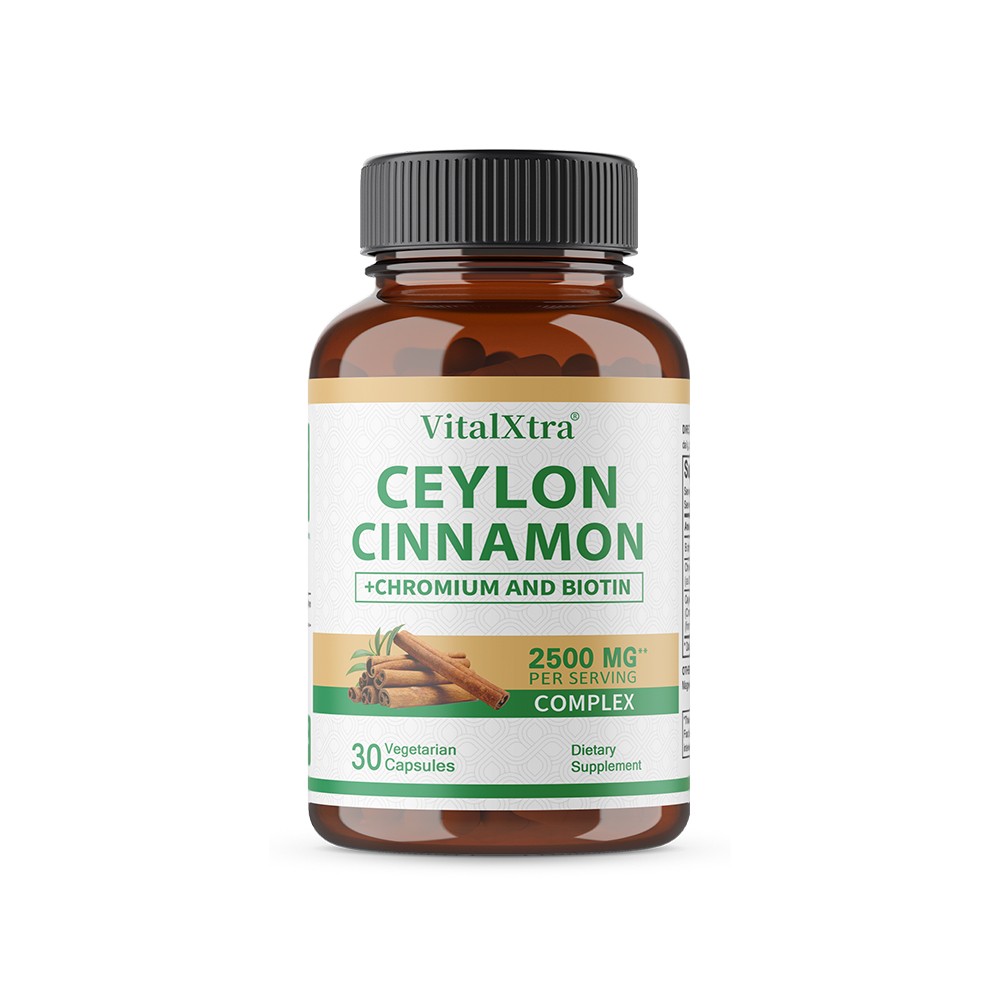 2500mg Ceylon Cinnamon,Chromium,Biotin 30~120Caps for Metabolic&Immune Support