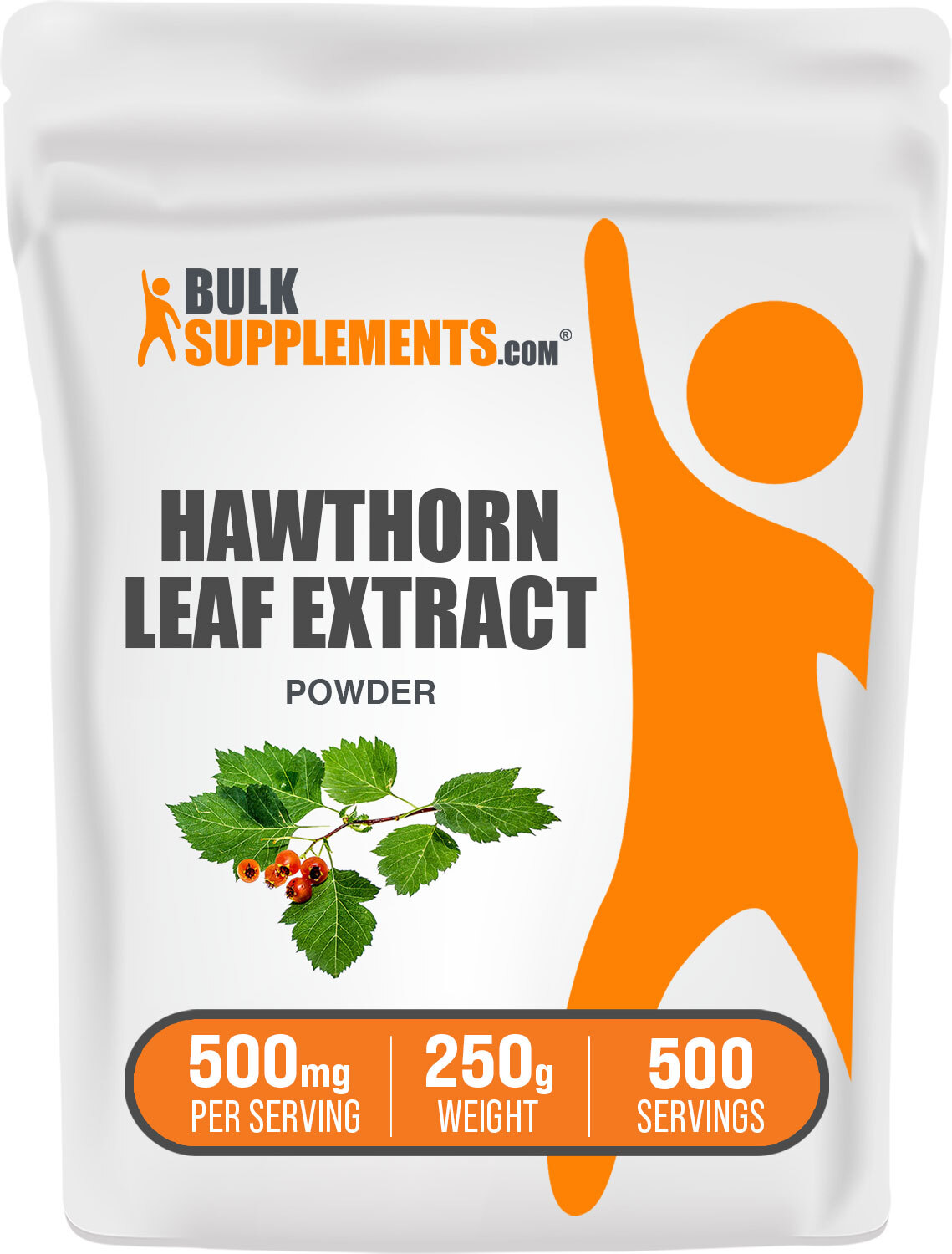 BulkSupplements Hawthorn Leaf Extract Powder – 500mg Per Serving