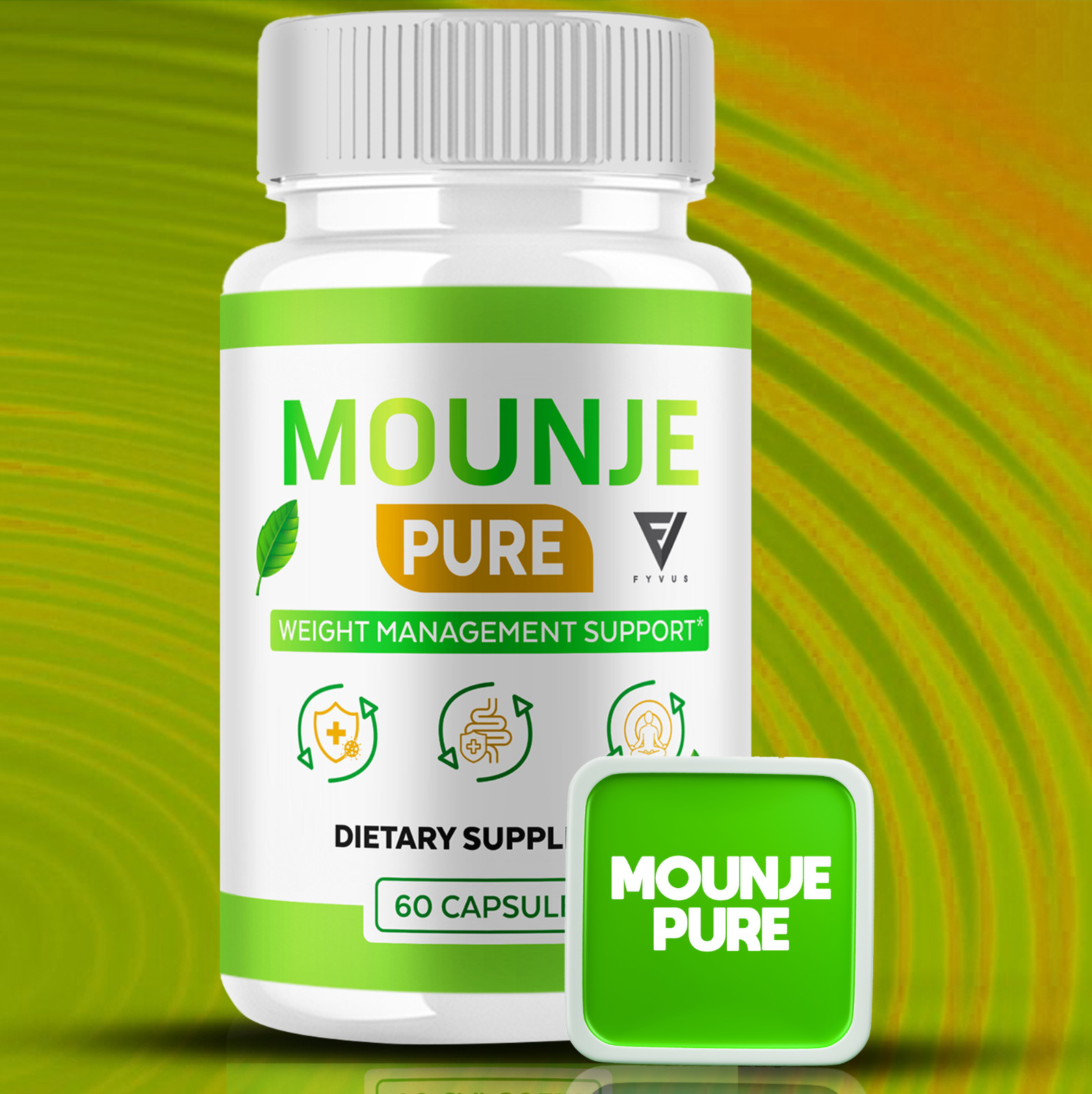(5 Pack) Mounje Pure Capsules, Mounje Pure Weight Loss Supplement (300 Capsules)