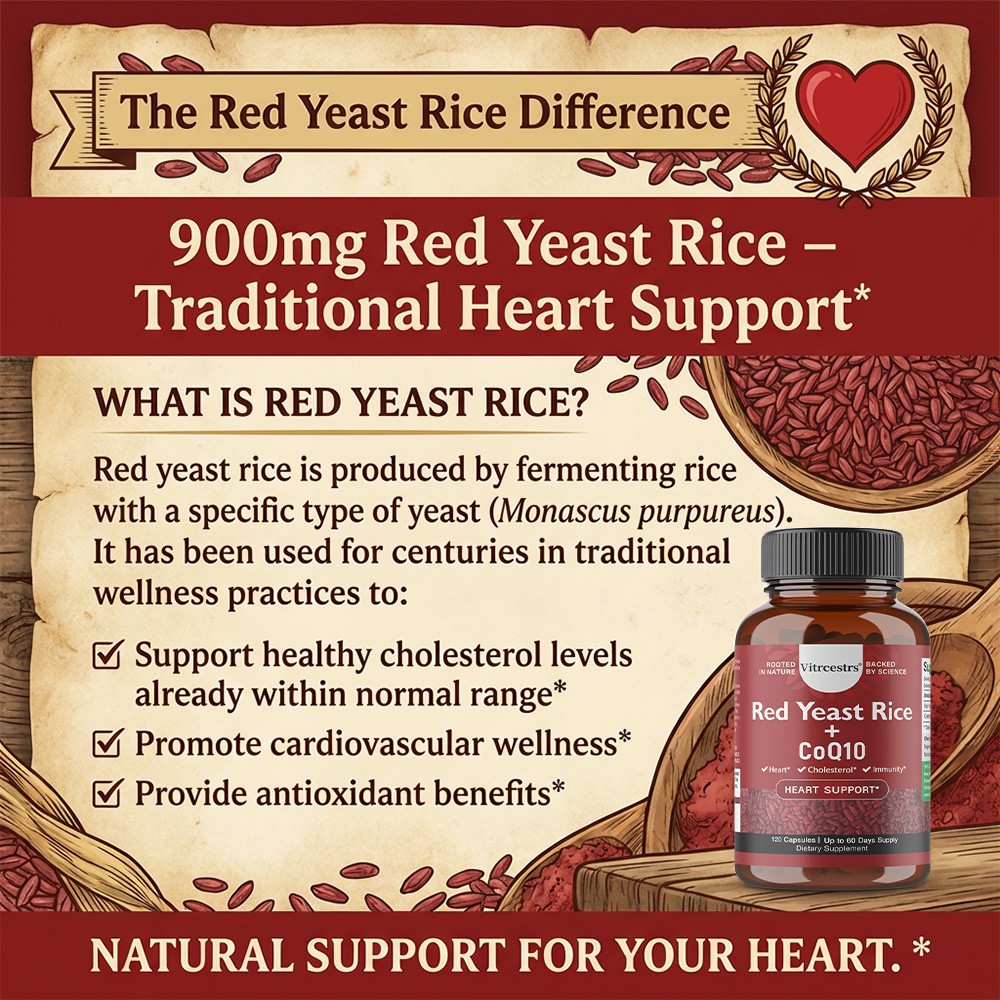Coenzyme Q10-Ubiquinone 100mg for Heart &Cholesterol,Immune Health 30/60/120Caps
