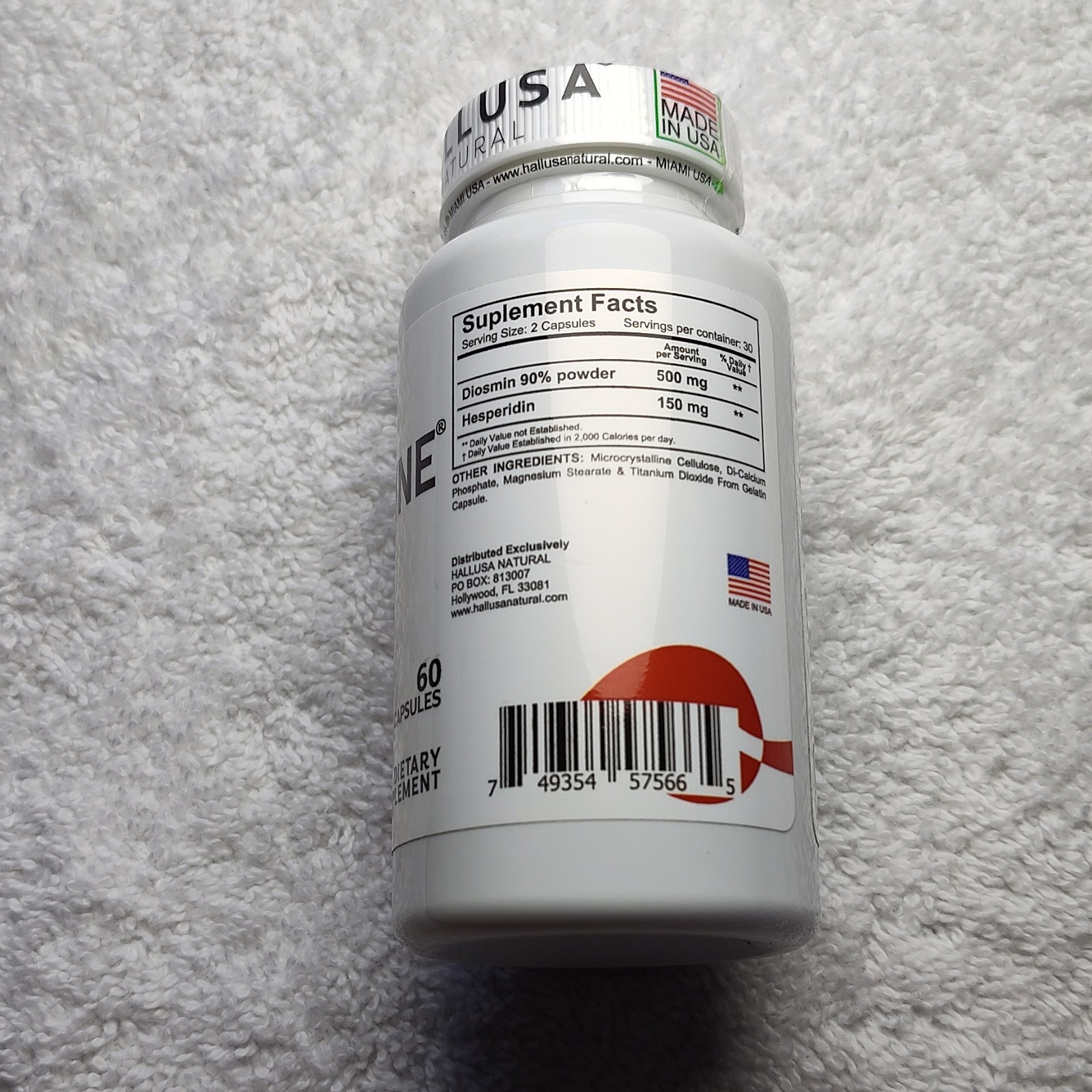 Hallusa Natural Hallosmine Ultra Plus Hesperidin 500mg 60 Capsules Support