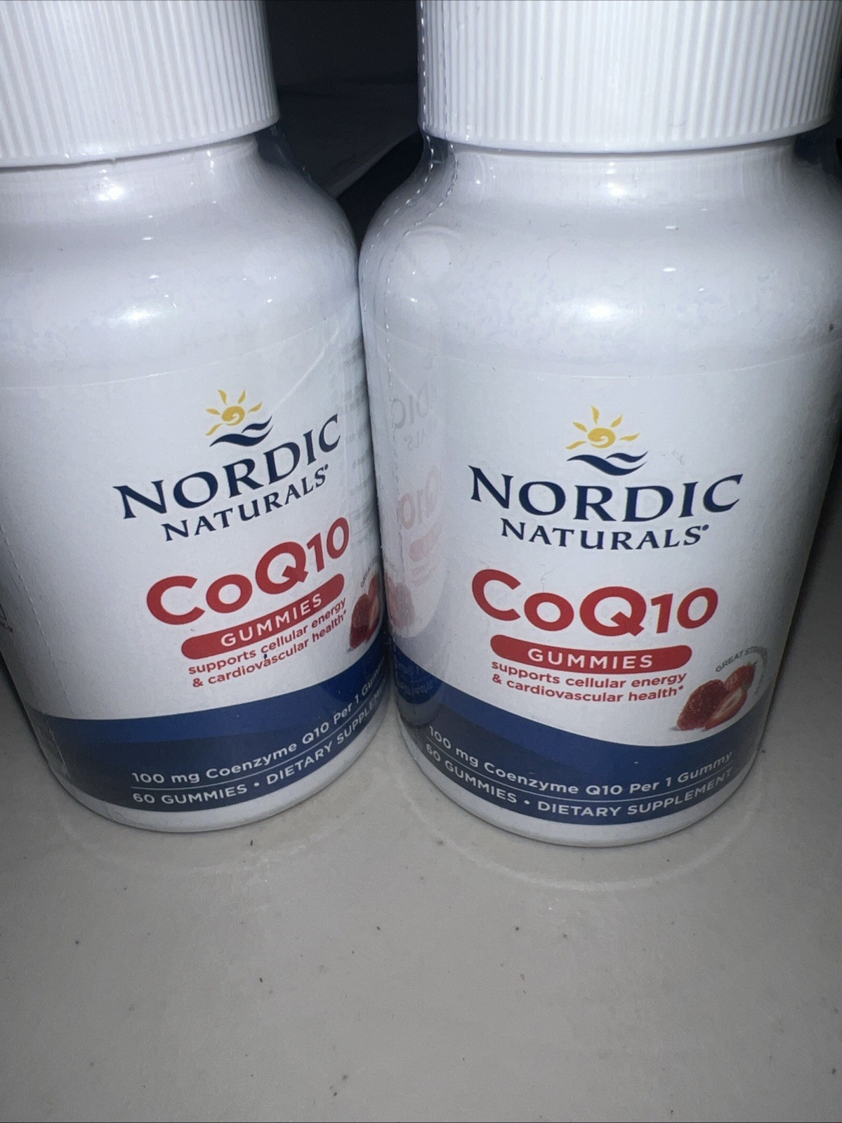 2x Nordic Naturals CoQ10 Strawberry Gummies – Antioxidant Gummies, 60 ct