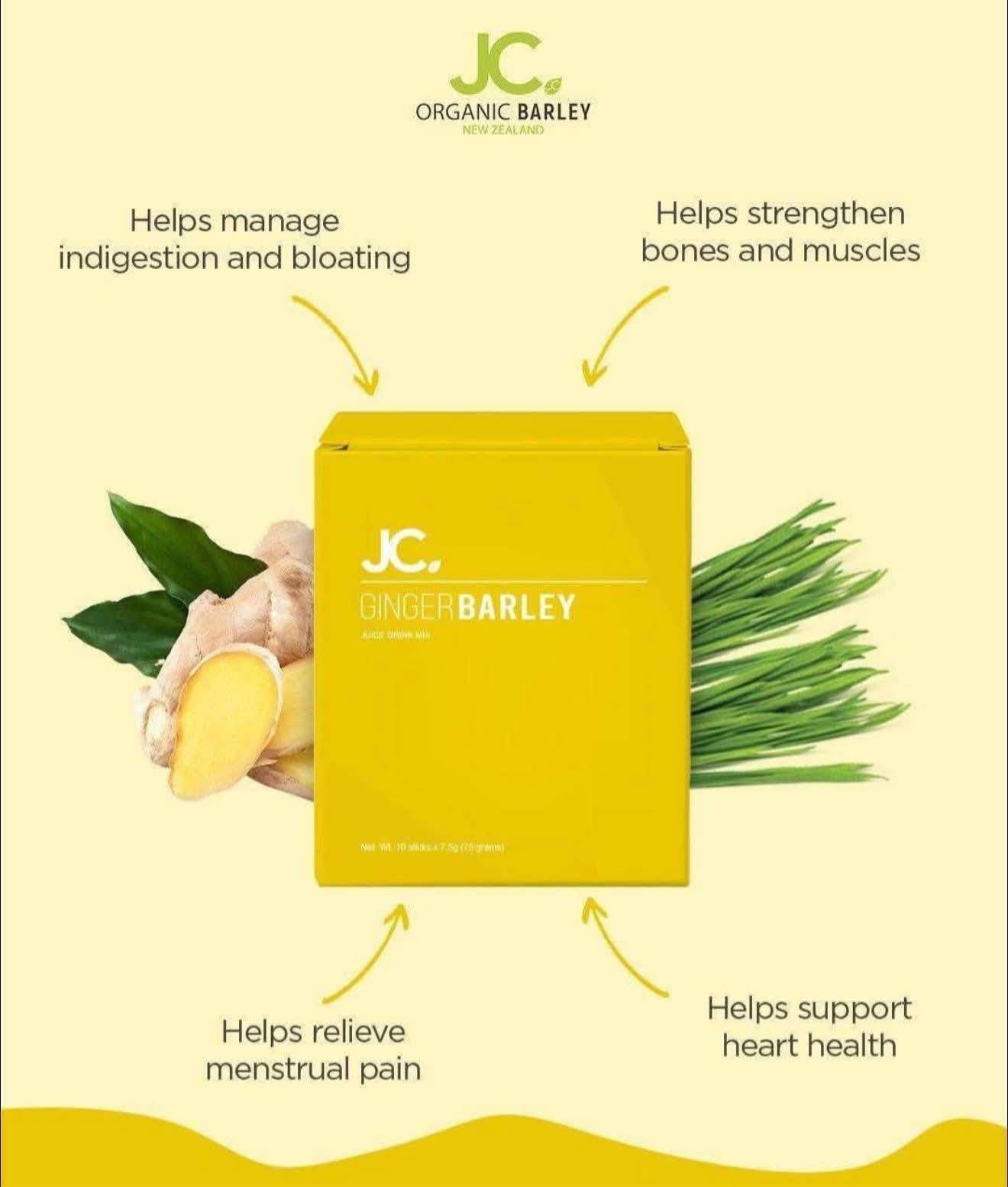Jc Organic Barley Ginger (1×10 Sticks)