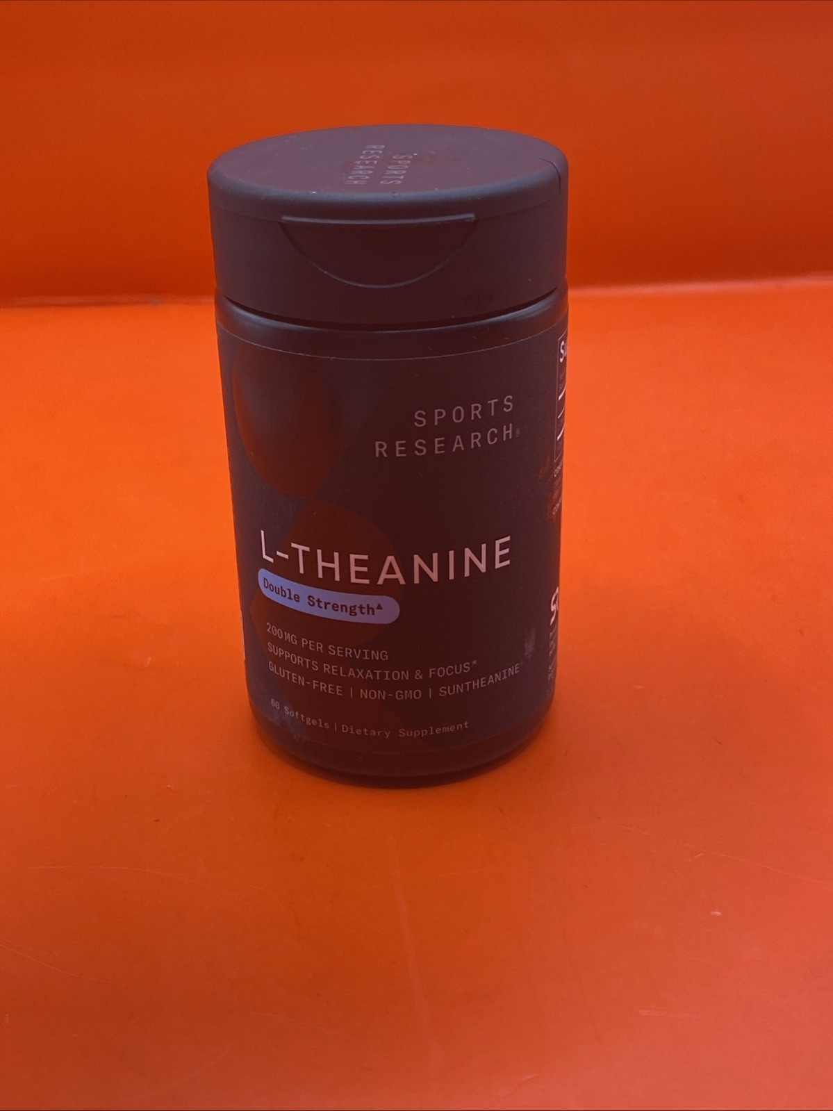 Sports Research L-Theanine Double Strength 200mg 60 Softgels Exp 04/2028