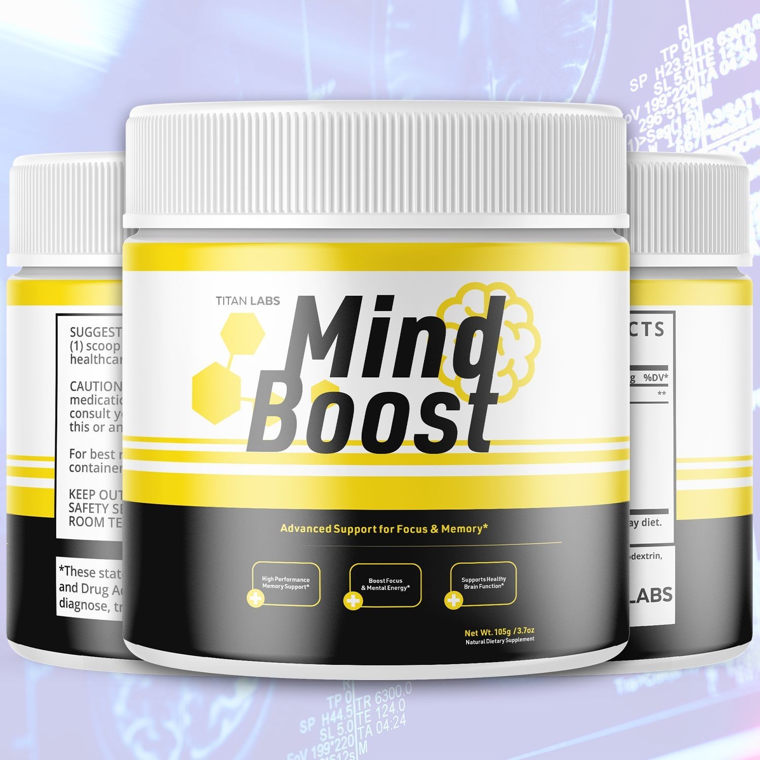 (1 Pack) Mind Boost Powder Natural Brain Support Supplement MindBoost 30 Serves