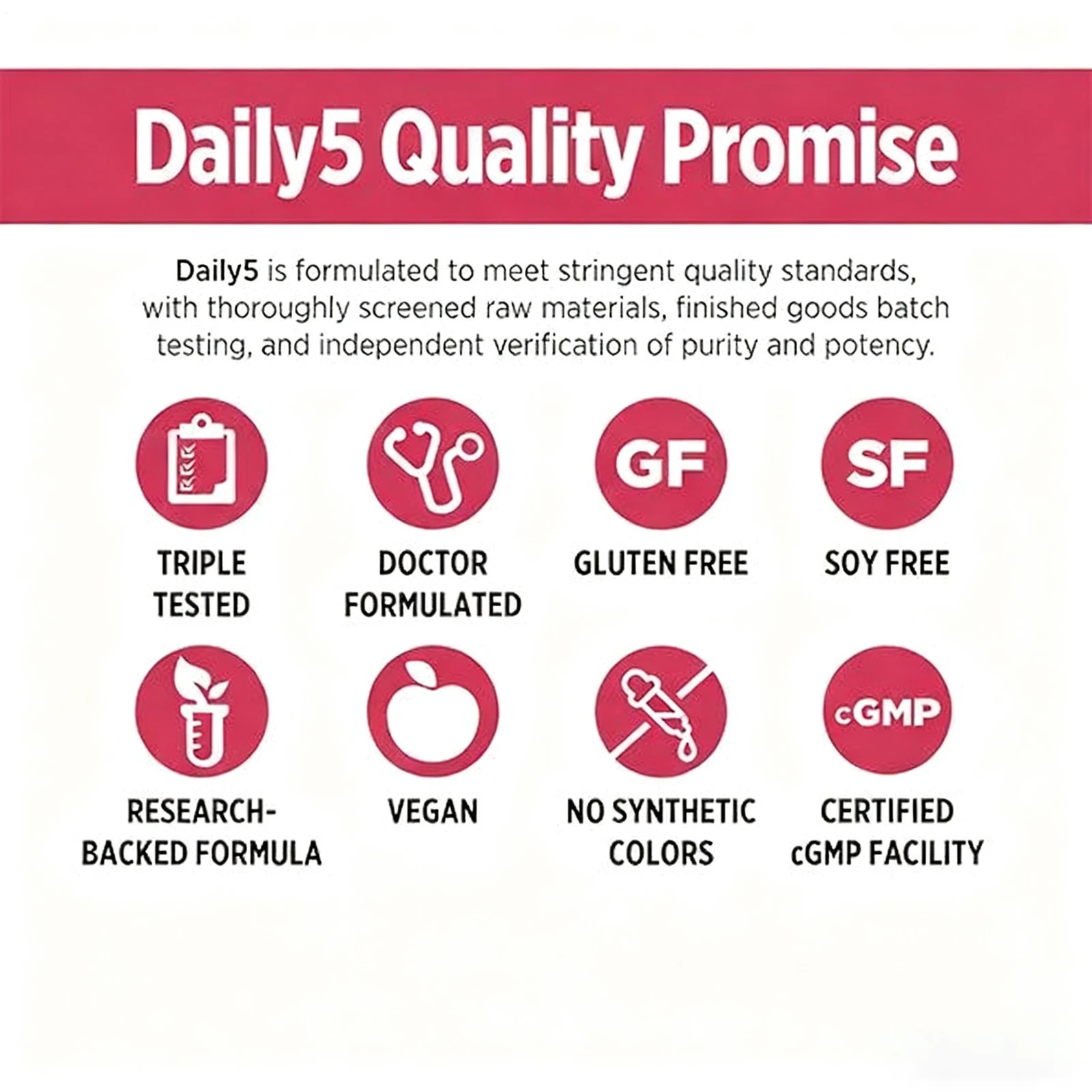 Preferred Doctors’ Daily5 90 Vegan Capsules Dietary Supplement 3PACK