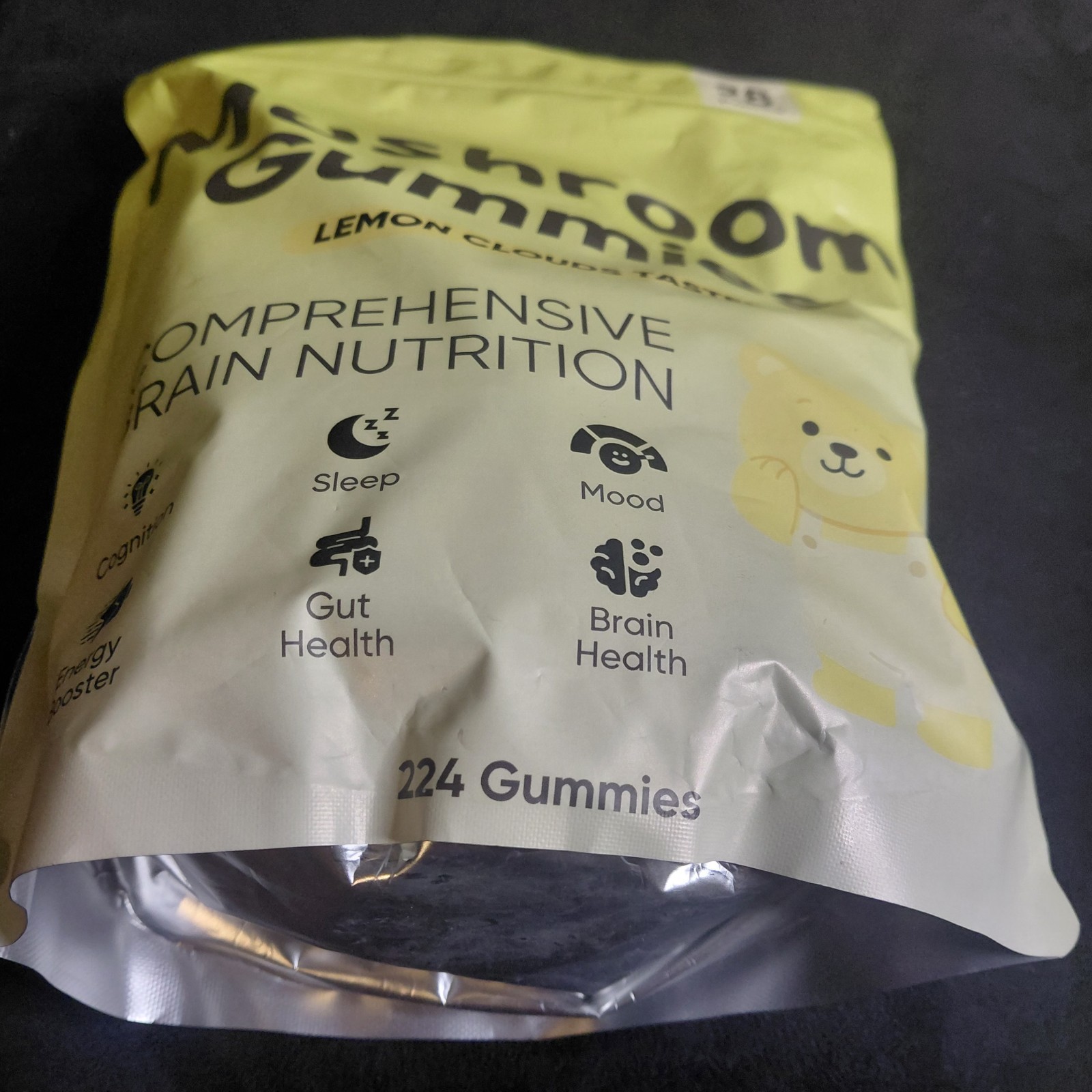 Mushroom GUMMIES Brain Nutrition Lemon Cloud Flavor 224 Gummies Exp 10/2027