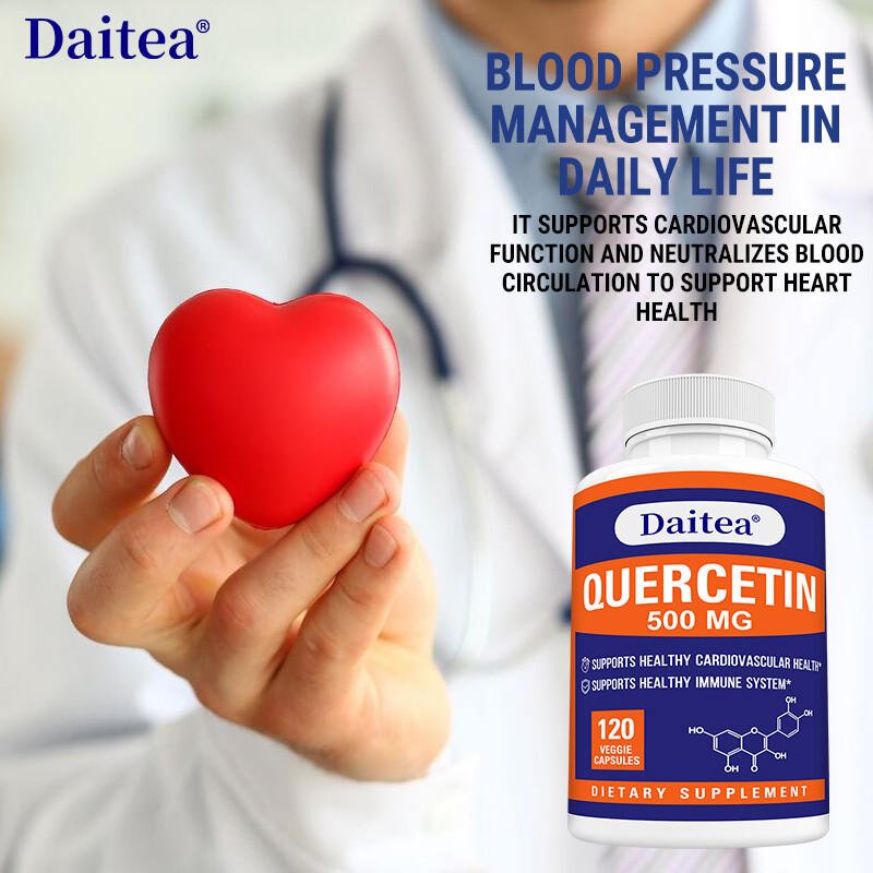 Quercetin 500mg Supplement Skin Heart Immune Support Antioxidant 120 Capsules